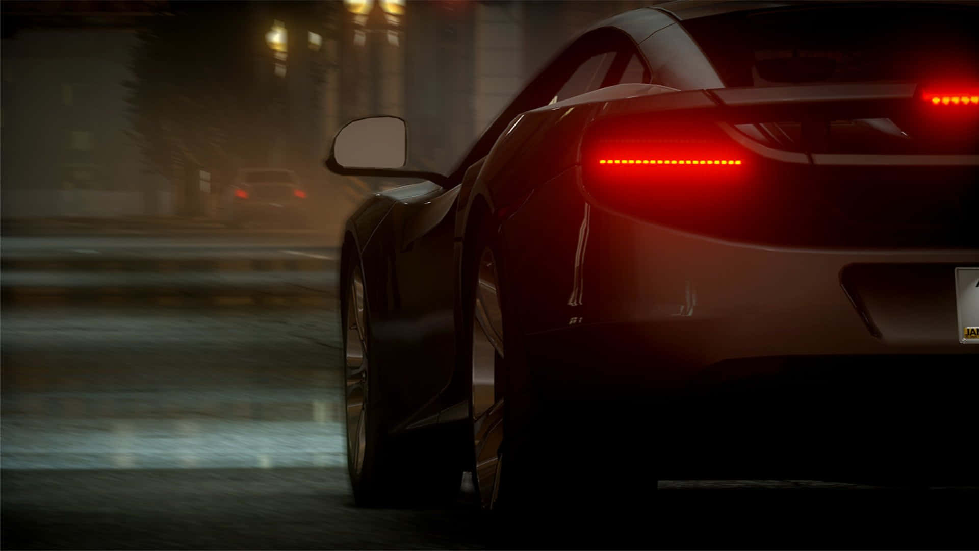 Need For Speed, sports car, rainy urban night, Full HD Desktop Wallpaper