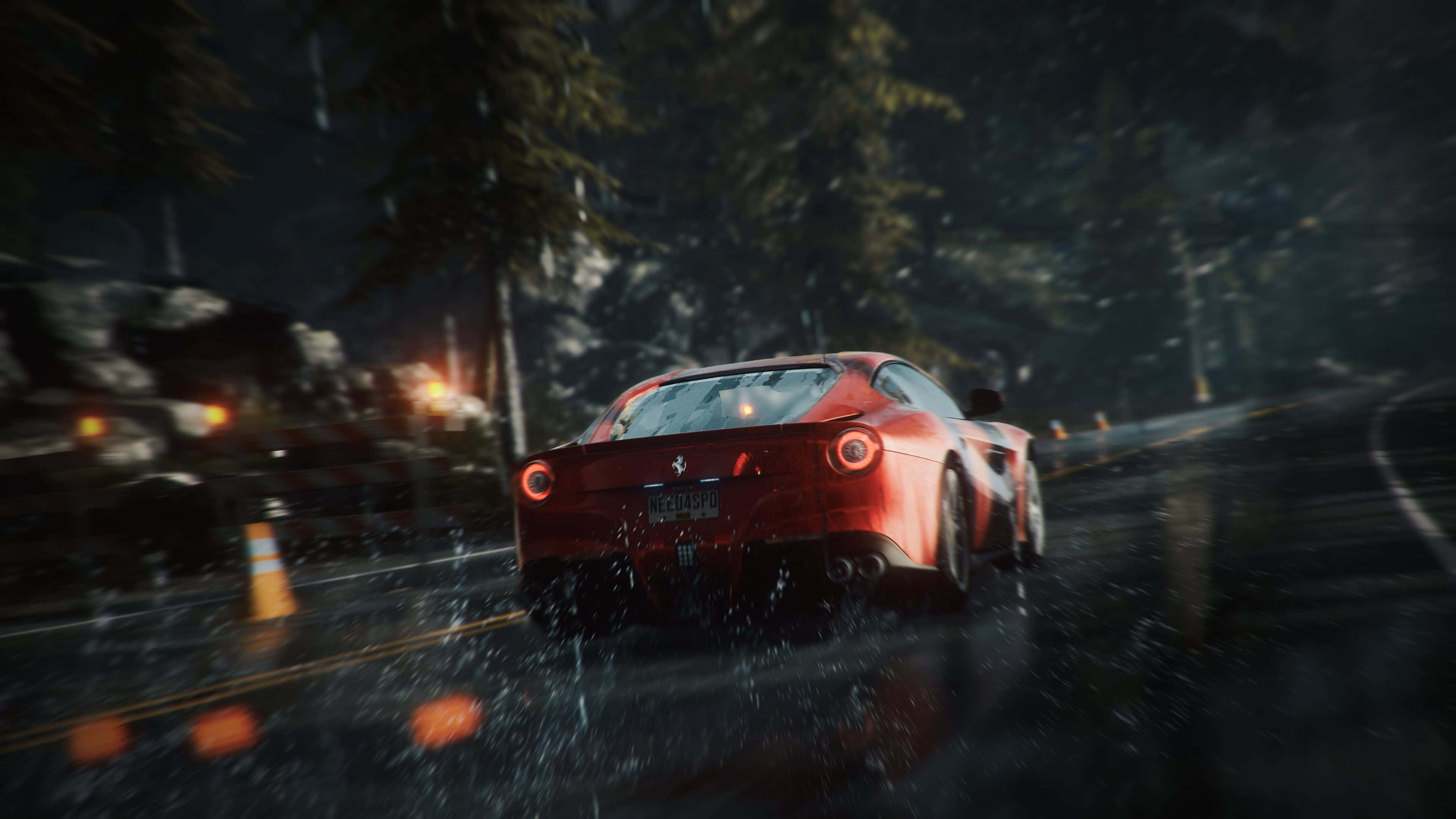 Need For Speed, gaming laptop, red sports car, 4K Desktop Wallpaper