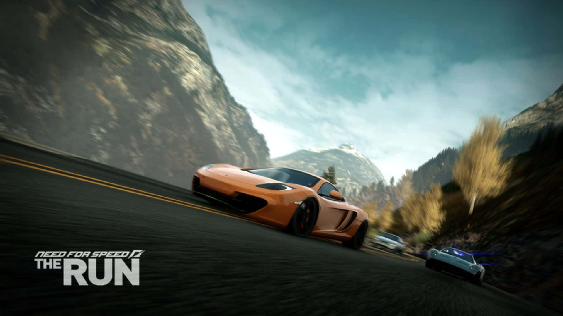 Need For Speed, orange sports car, winding mountain road, Full HD Desktop Wallpaper