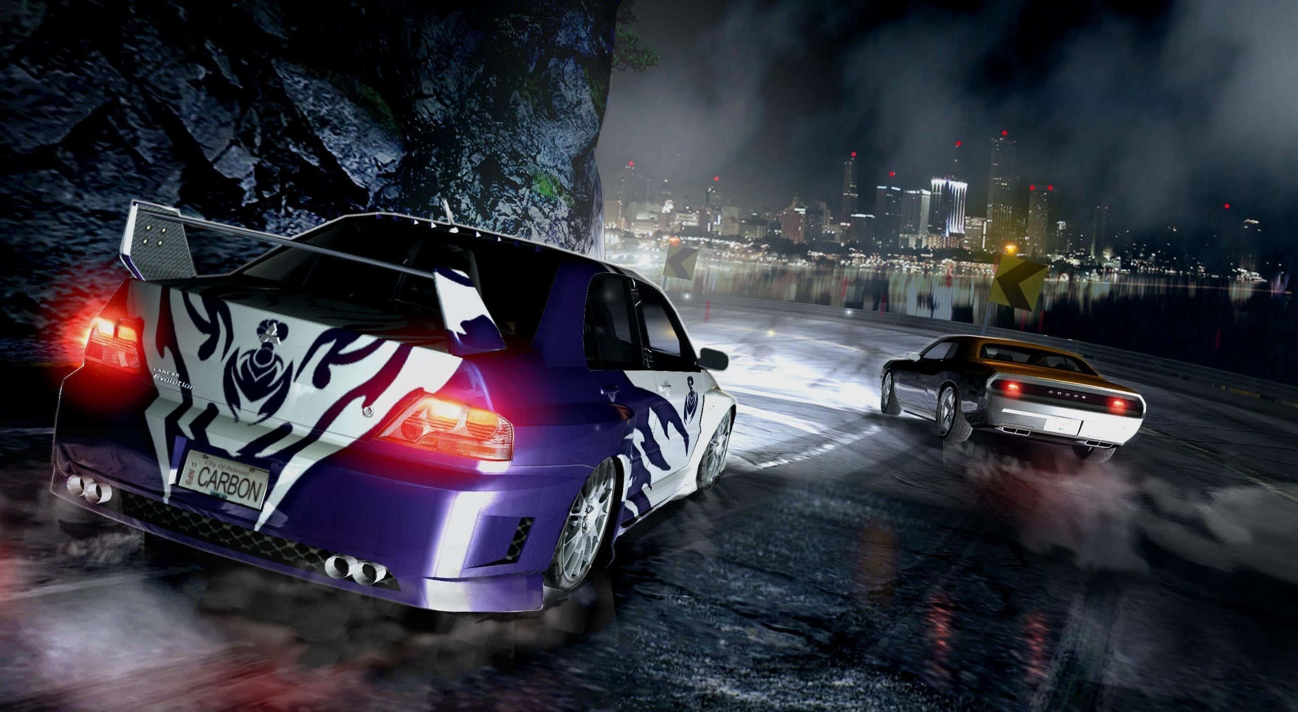 Need For Speed Laptop, drift cars, night, Full HD Desktop Wallpaper