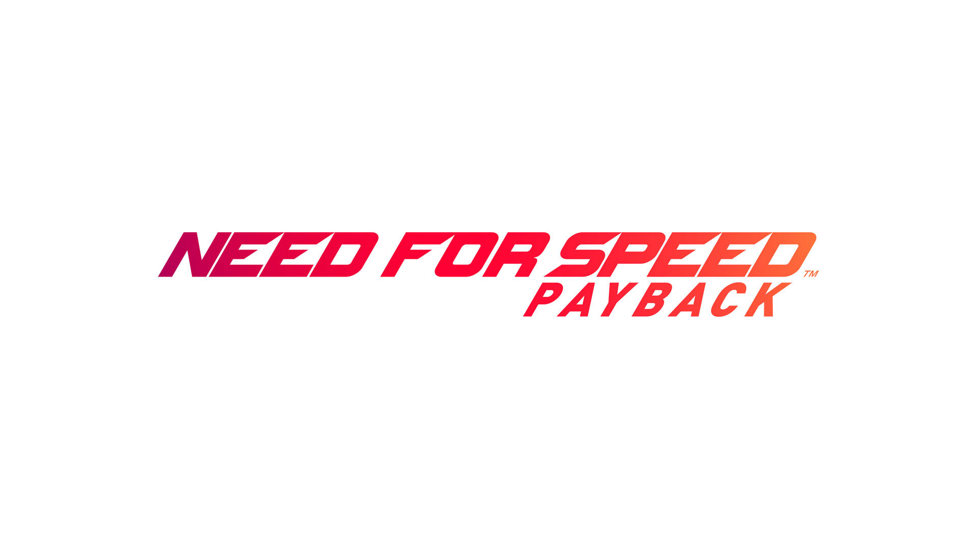 Need For Speed Payback, red gradient text, white background, Full HD Desktop Wallpaper