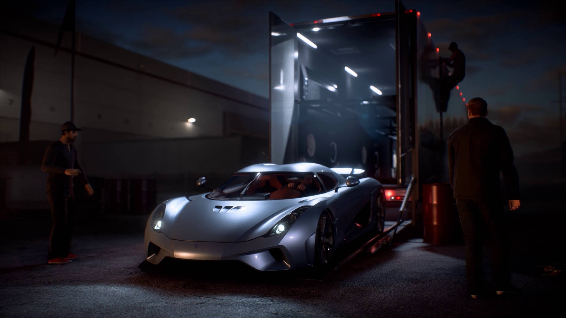 Need For Speed Payback, silver hypercar, headlights, Full HD Desktop Wallpaper