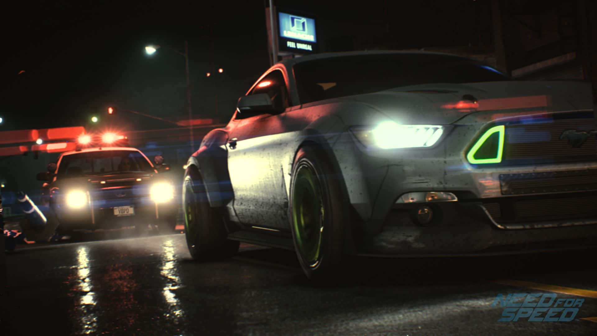 Need For Speed, laptop, nighttime street race, Full HD Desktop Wallpaper