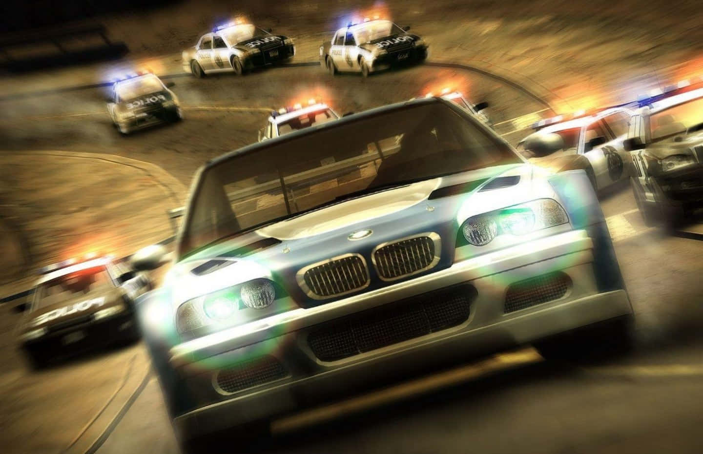Need For Speed PC, blue BMW, night, HD Desktop Wallpaper