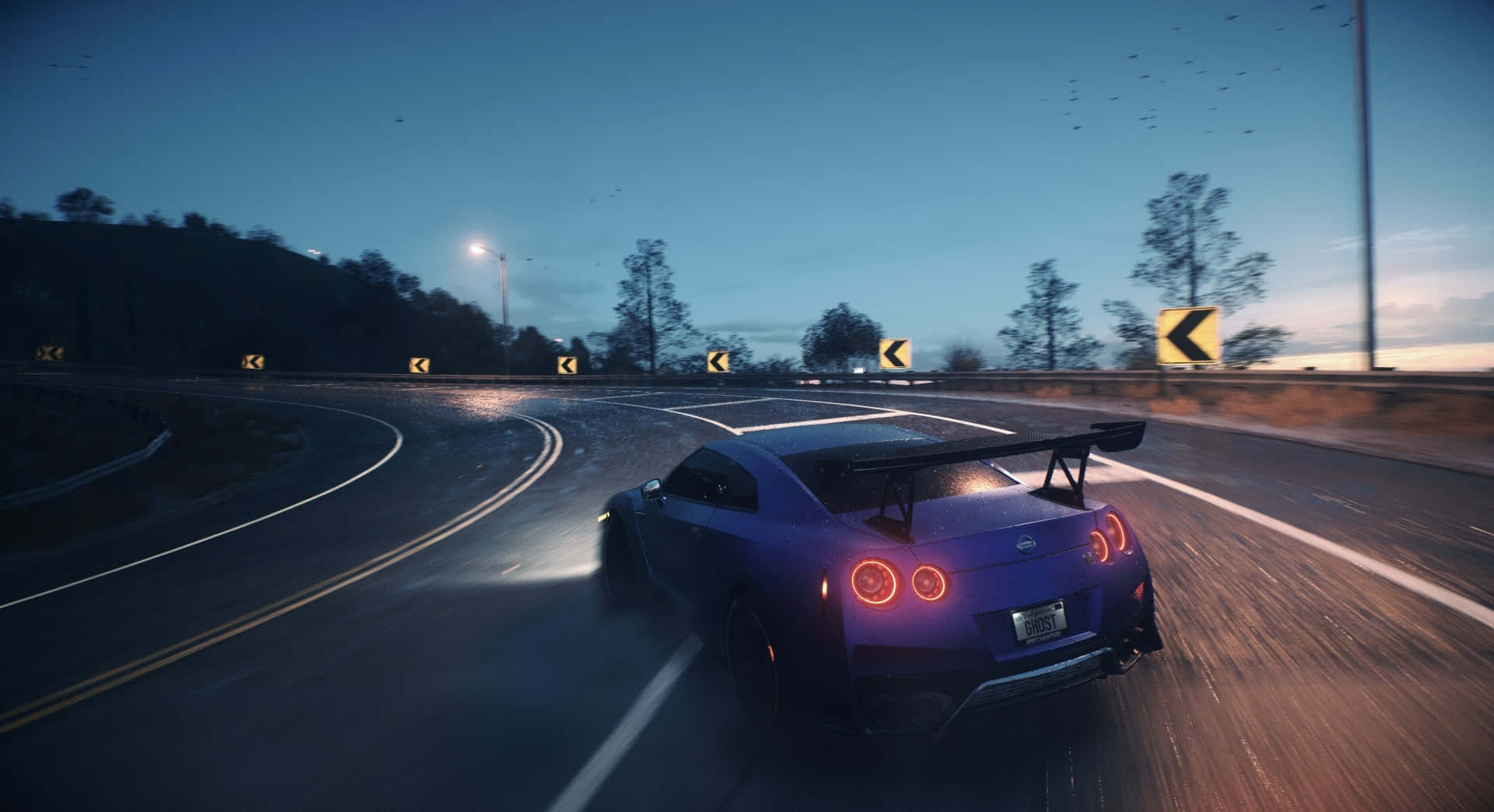 2015 Nissan GT R, Need For Speed PC, blue sports car, Full HD Desktop Wallpaper