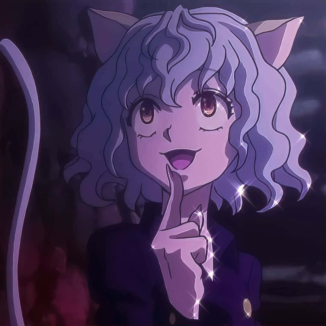 Neferpitou, purple-haired anime girl, cat ears, SD Desktop Wallpaper