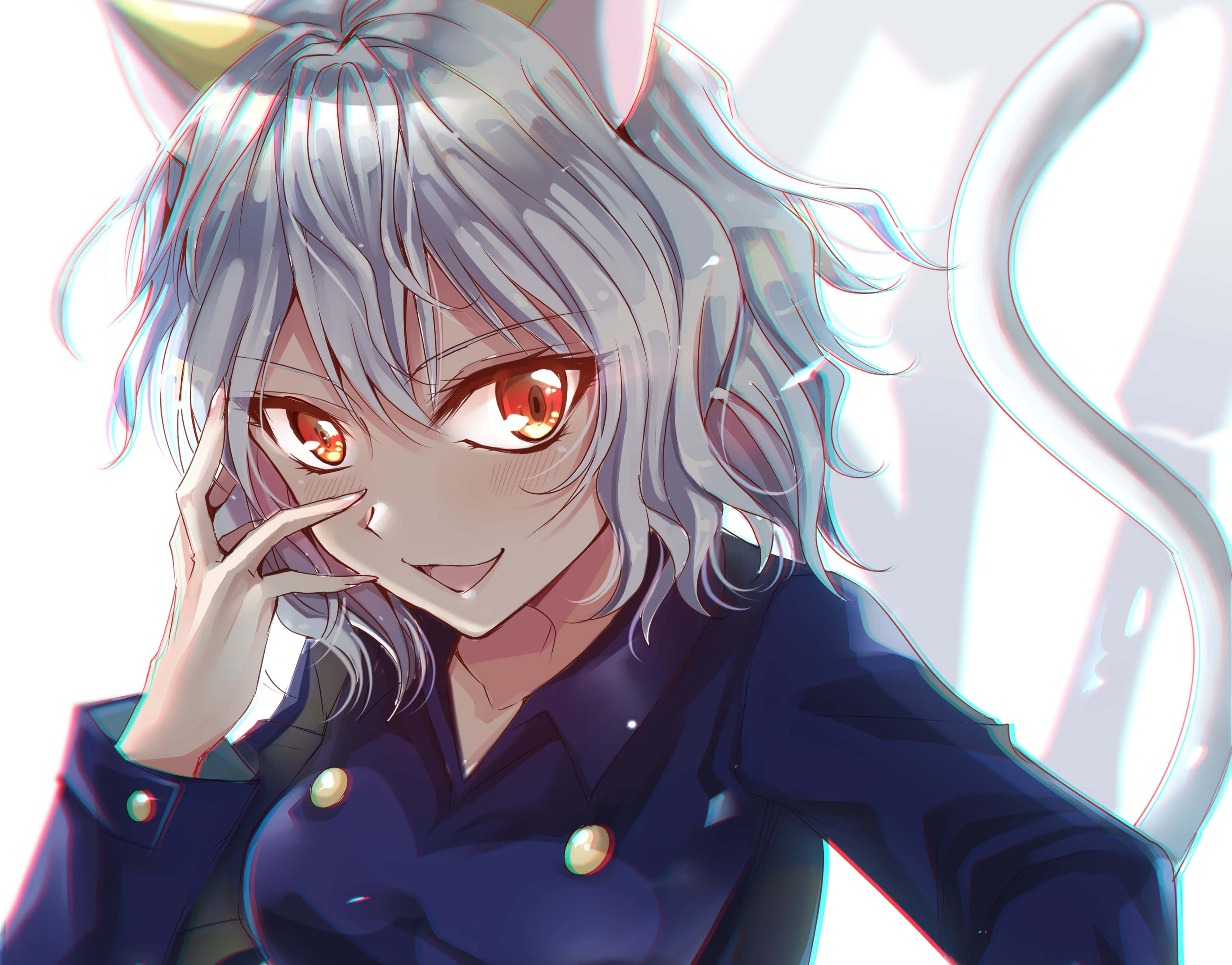 Neferpitou, anime girl, cat ears, 2K Desktop Wallpaper