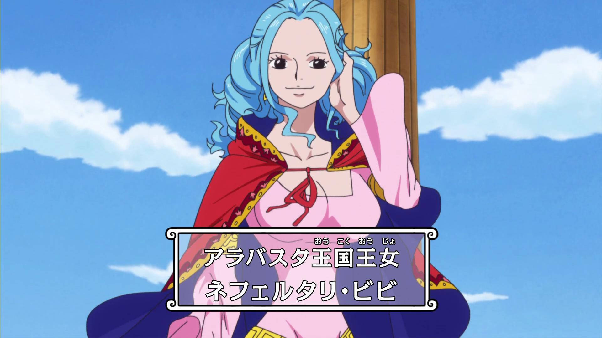 Nefertari Vivi, pink pirate dress, blue hair, Full HD Desktop Wallpaper