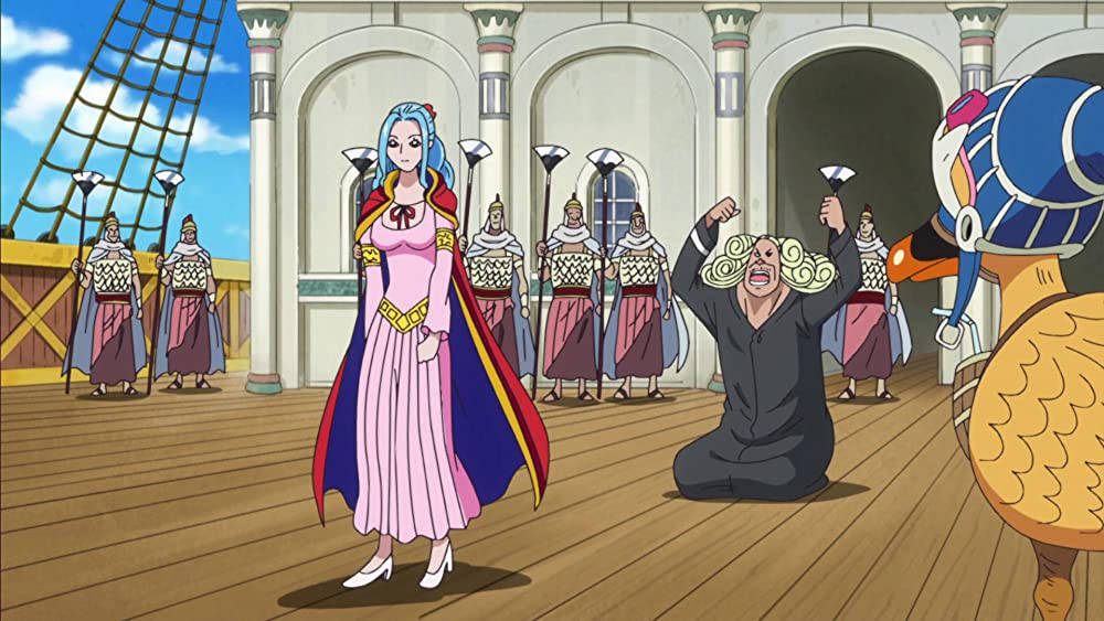 Nefertari Vivi, pirate captain, blue-haired anime queen, SD Desktop Wallpaper