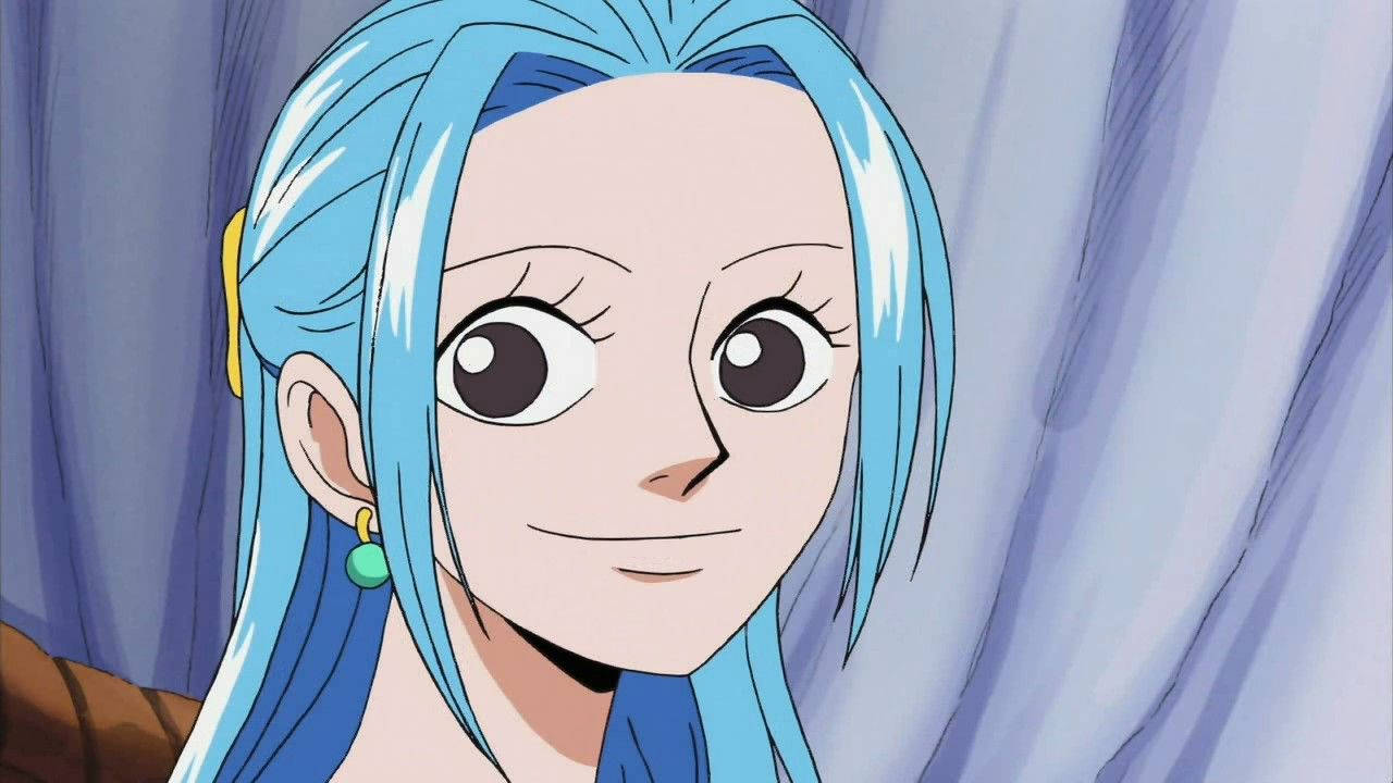 Nefertari Vivi, bright blue hair, large expressive eyes, HD Desktop Wallpaper