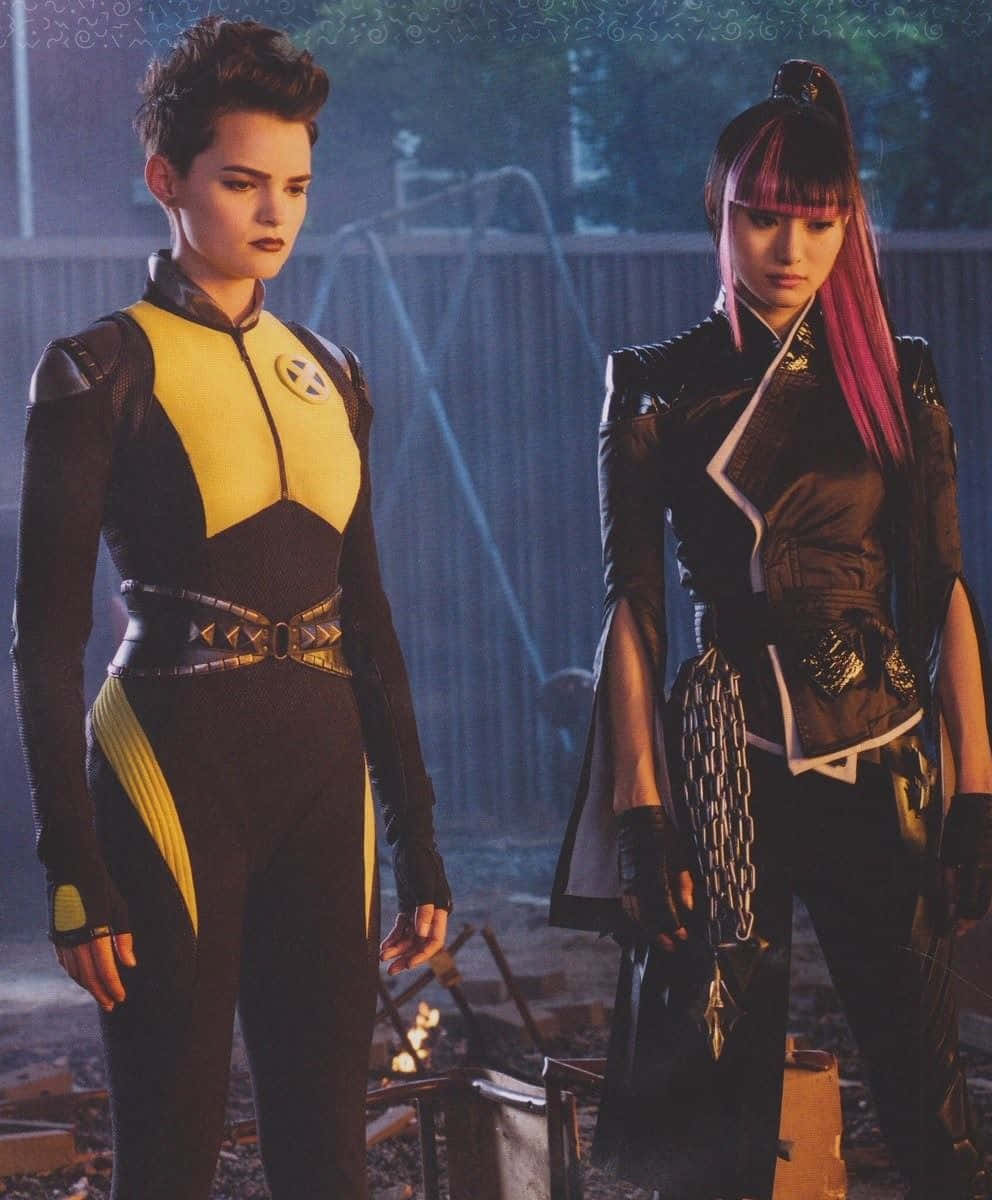 Negasonic Teenage Warhead, dimly lit outdoor scene, small fire, SD Phone Wallpaper