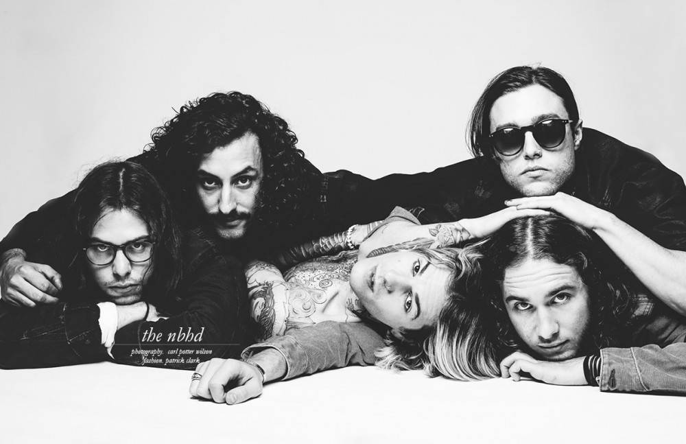 The Neighbourhood, black and white, plain background, SD Desktop Wallpaper
