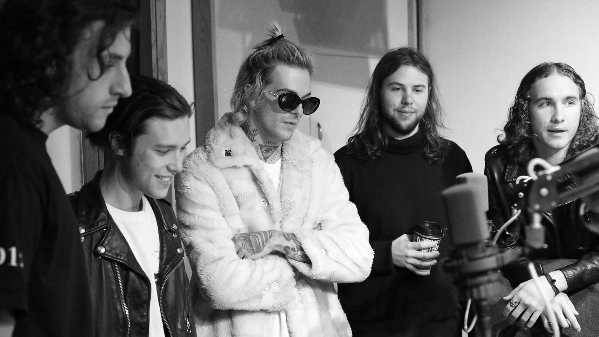 The Neighbourhood, recording studio, microphones, Full HD Desktop Wallpaper