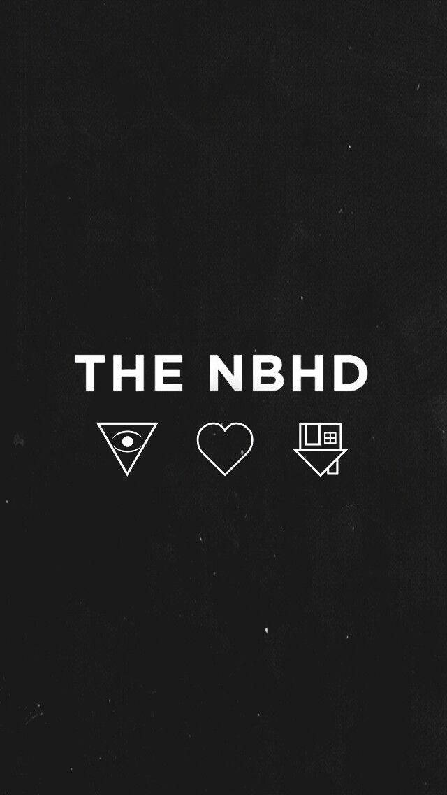 The Neighbourhood Logo, minimalist, black background, SD Phone Wallpaper