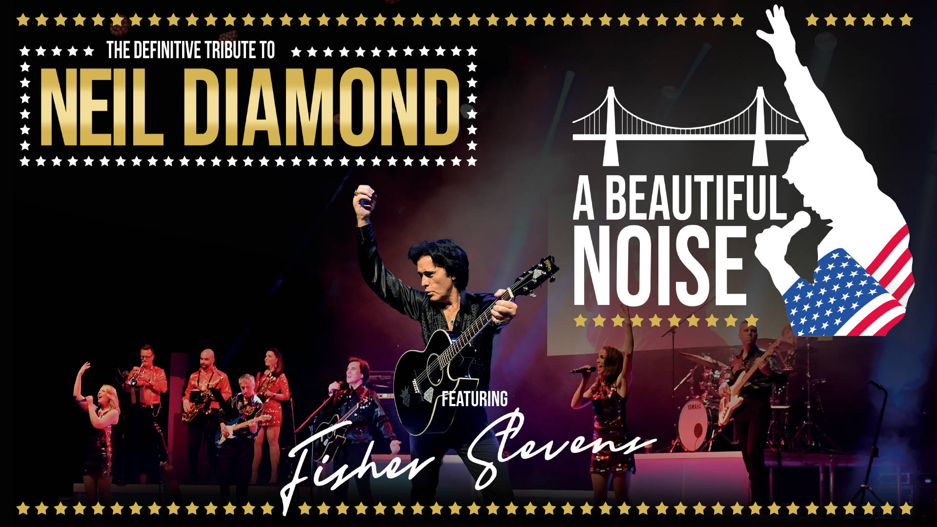 Neil Diamond, tribute band, stage, Full HD Desktop Wallpaper