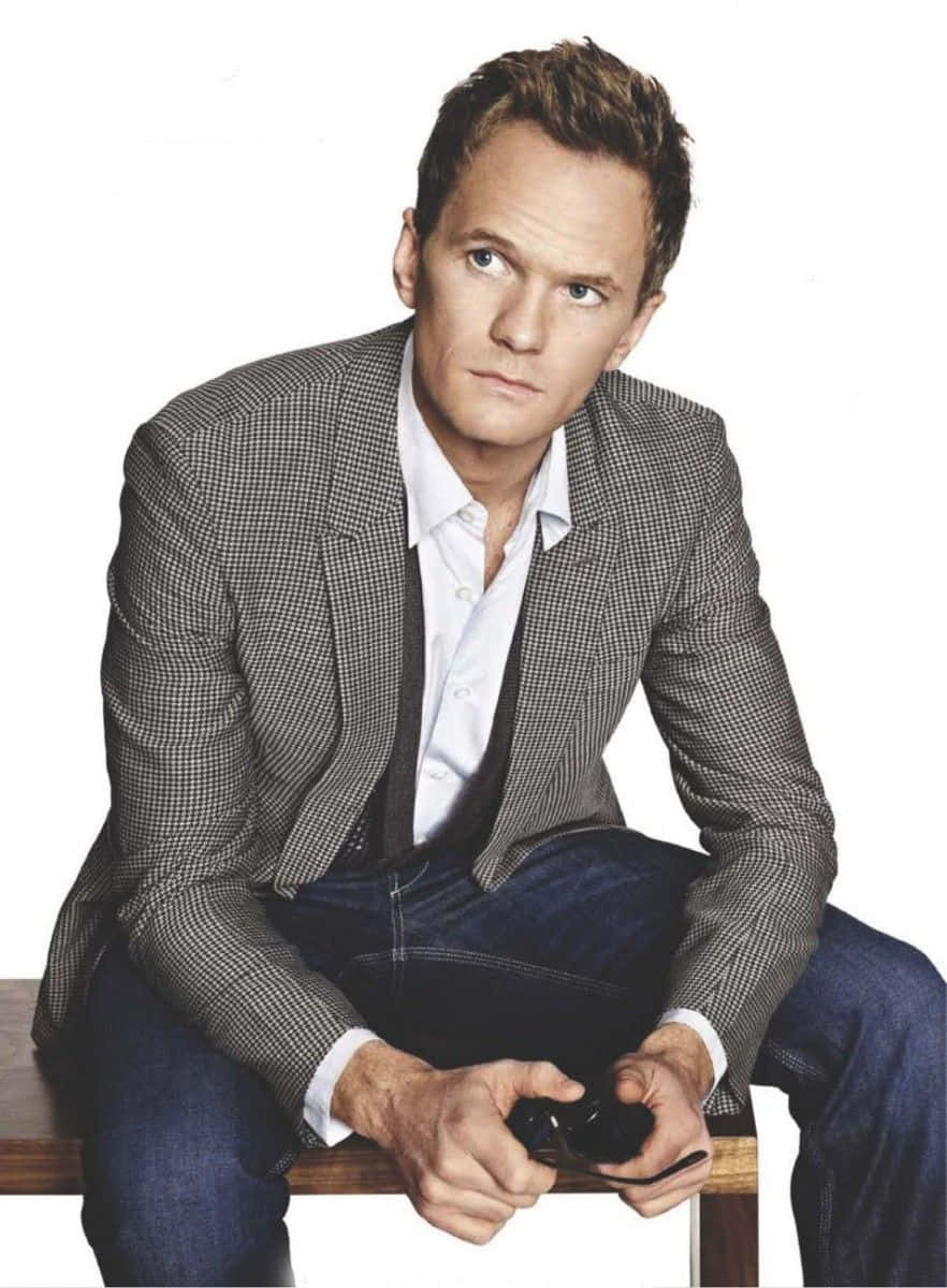 Neil Patrick Harris, checkered blazer, jeans, SD Phone Wallpaper