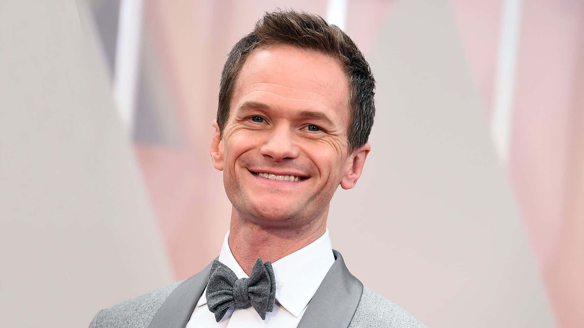 Neil Patrick Harris, gray suit, bow tie, Full HD Desktop Wallpaper