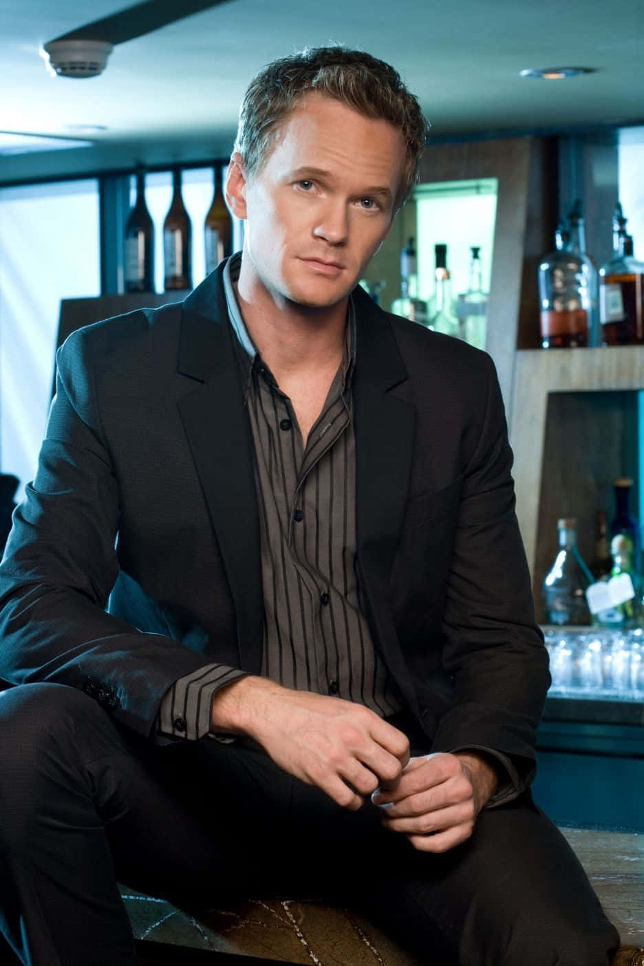 Neil Patrick Harris, dark suit, bar, HD Phone Wallpaper