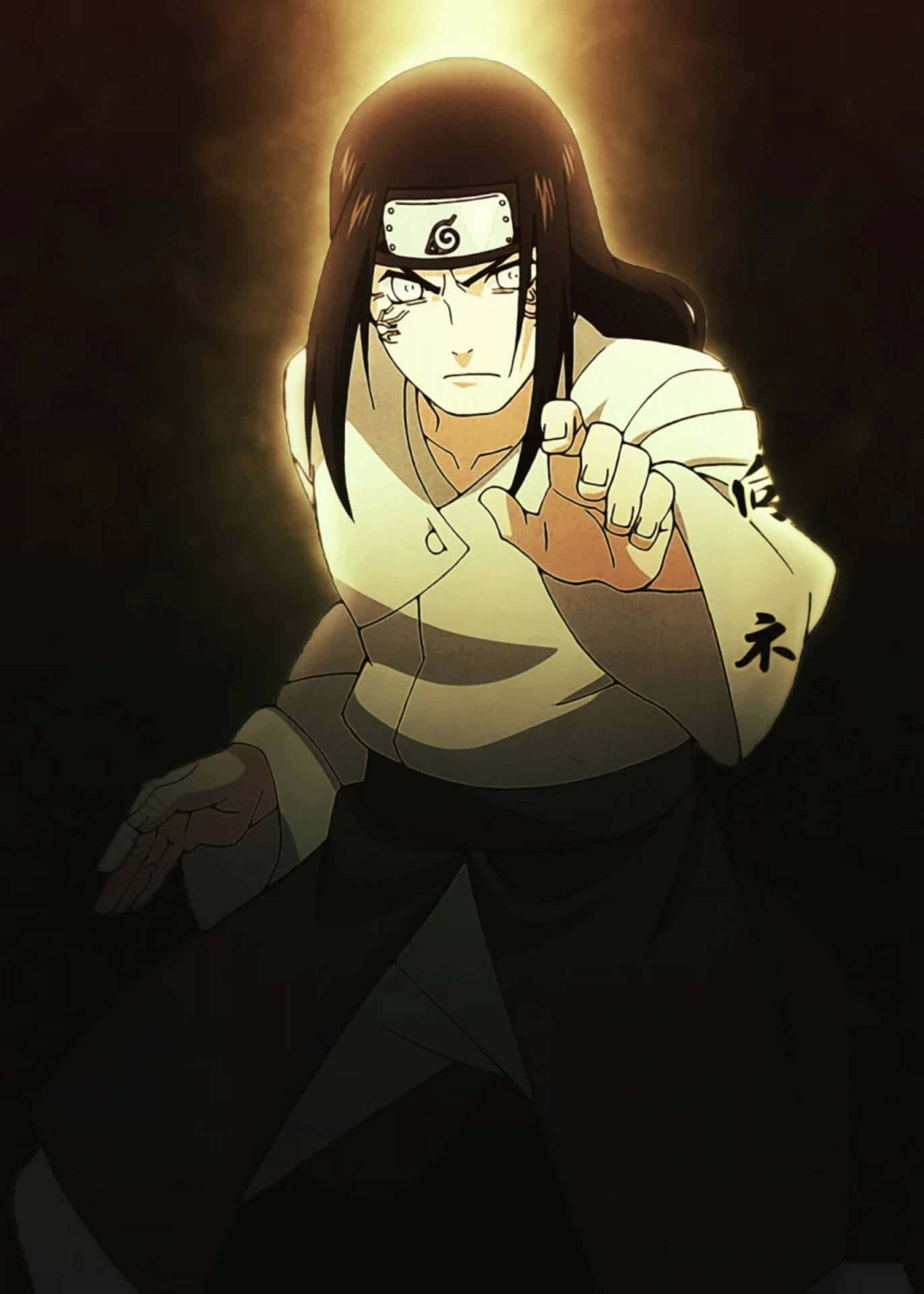 Neji Hyuga, glowing eyes, headband, Full HD Phone Wallpaper