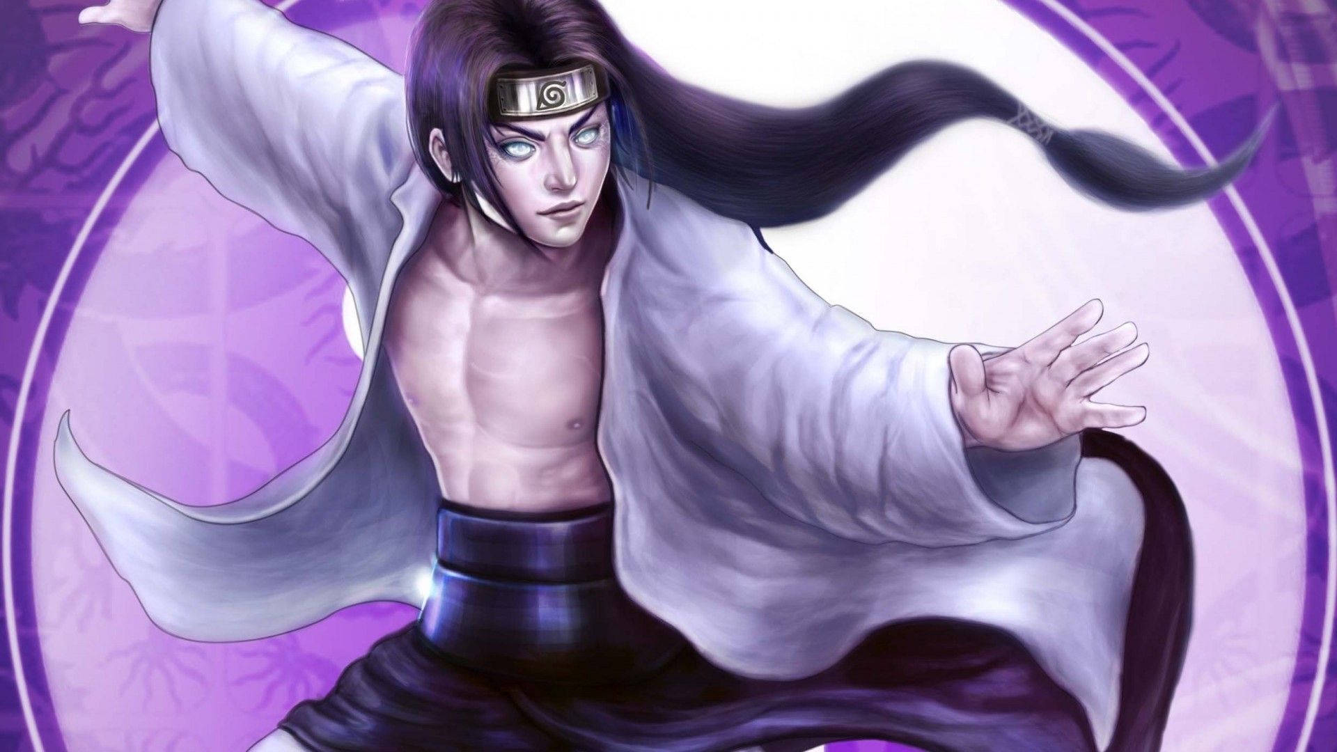 Neji, purple, realistic art, Full HD Desktop Wallpaper