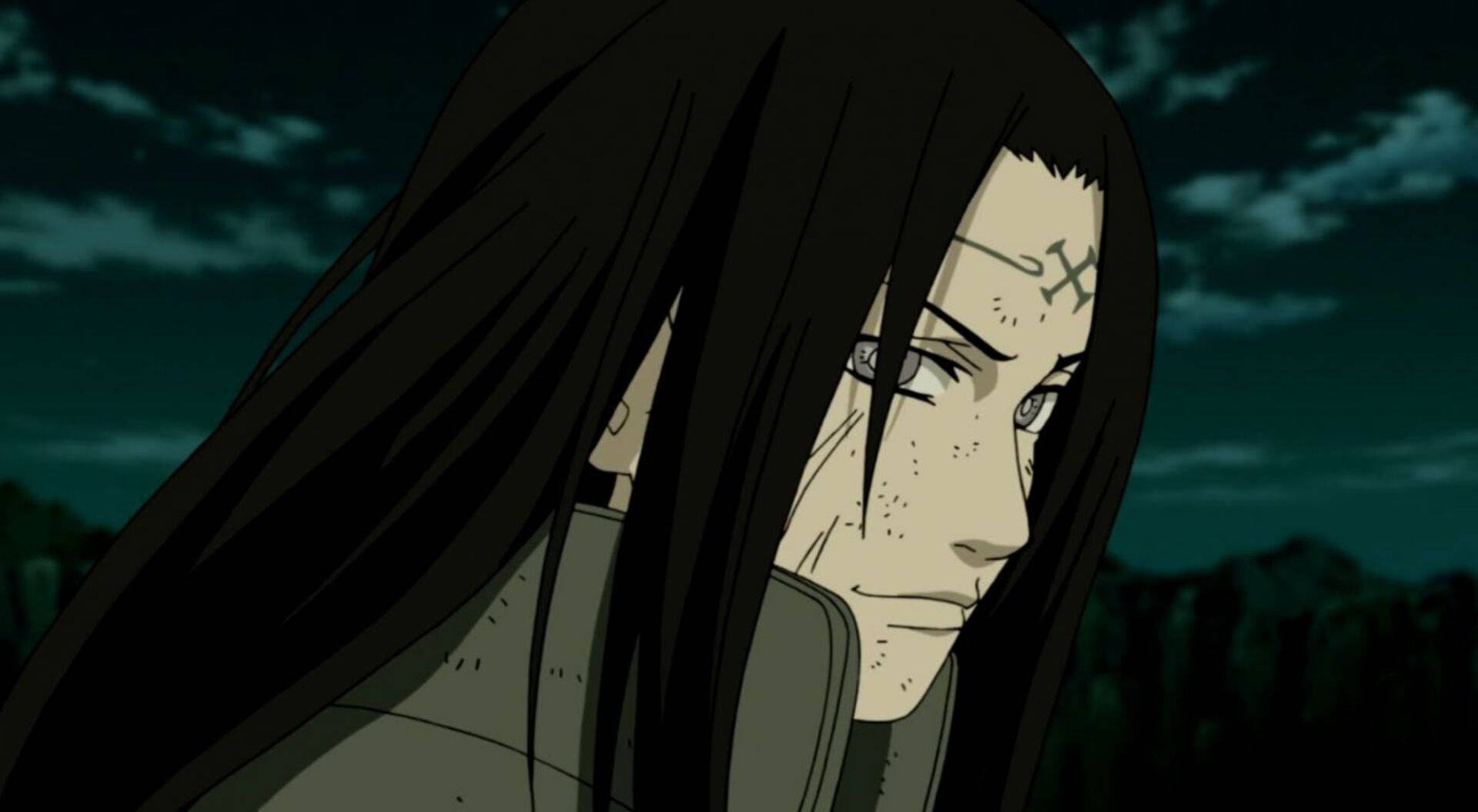 Neji, long black hair, forehead markings, Full HD Desktop Wallpaper