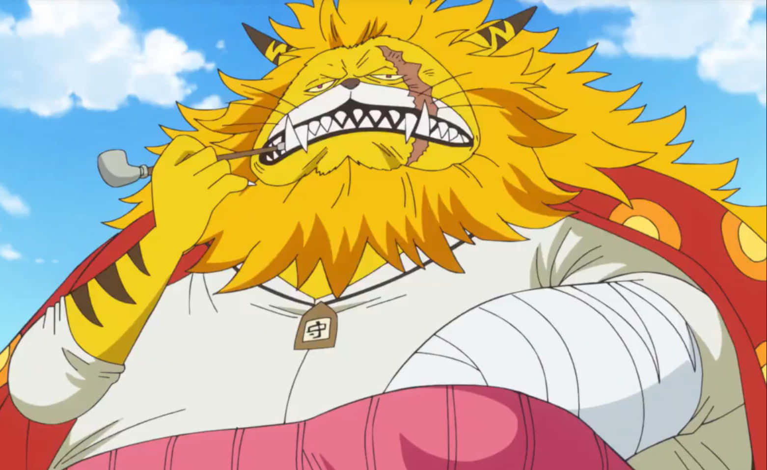 Nekomamushi, lion-headed anime character, pipe, HD Desktop Wallpaper