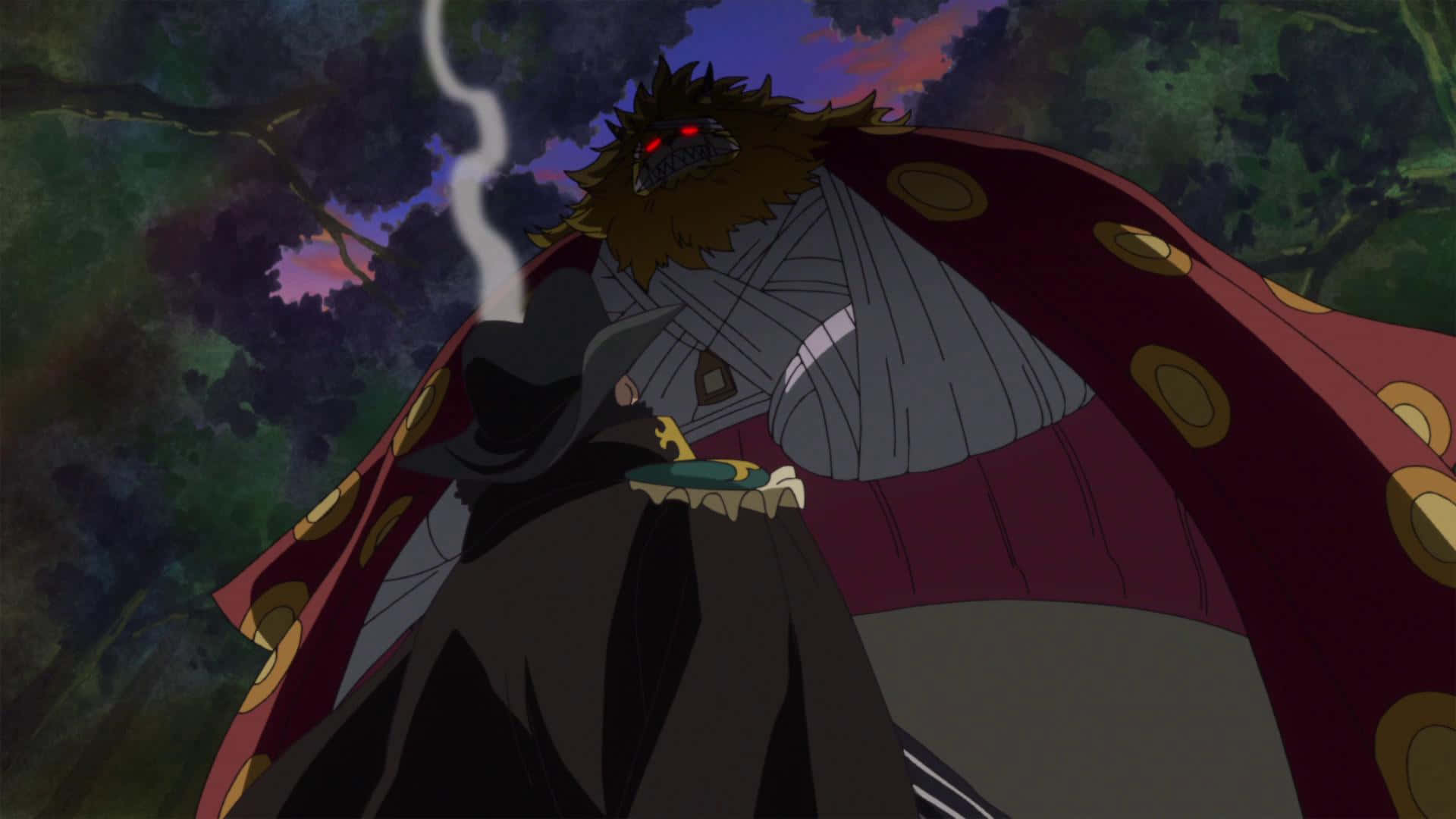 Nekomamushi, glowing red eyes, red cape, Full HD Desktop Wallpaper