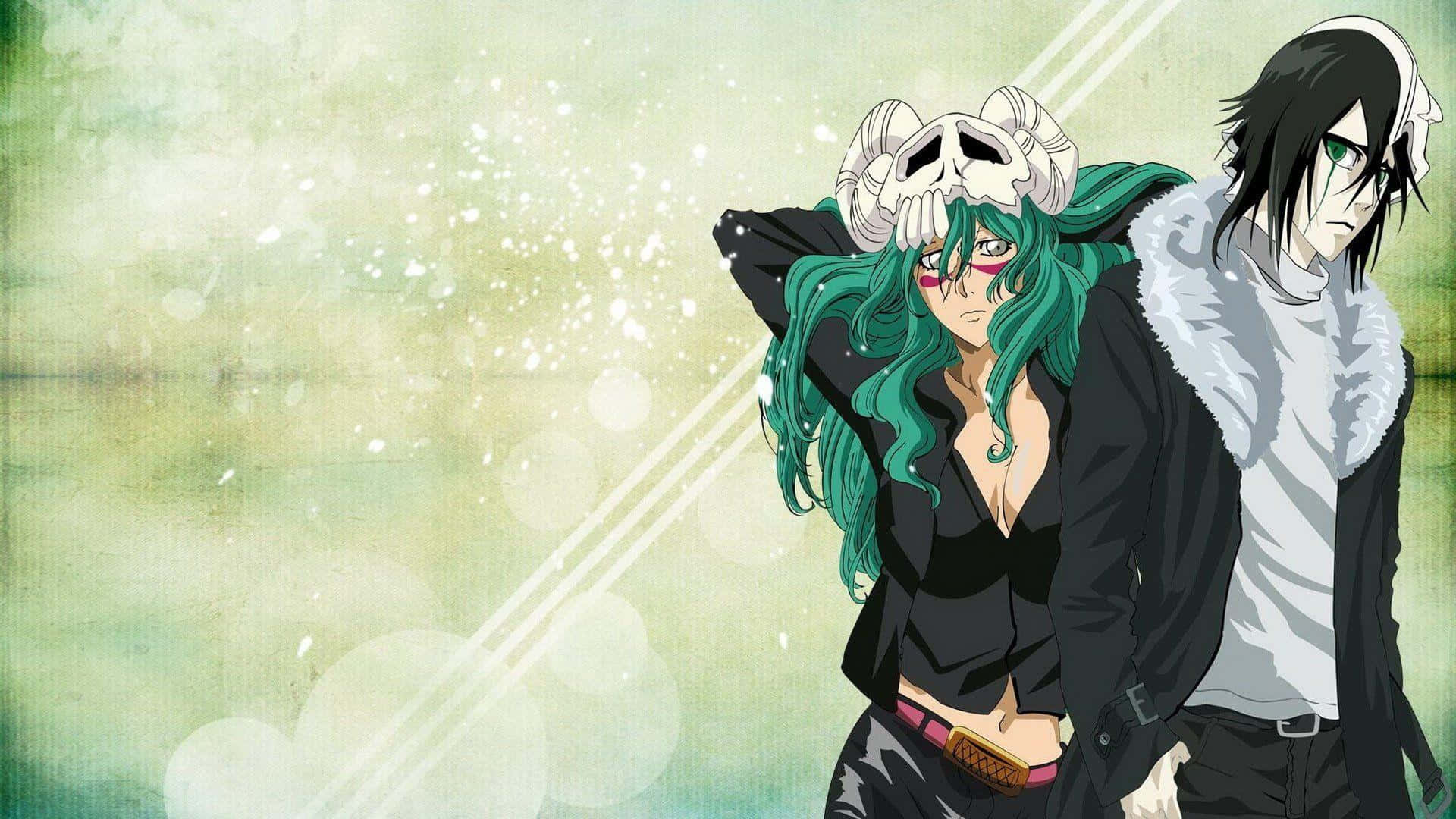 Nelliel Tu Odelschwanck, green hair, skull headwear, Full HD Desktop Wallpaper