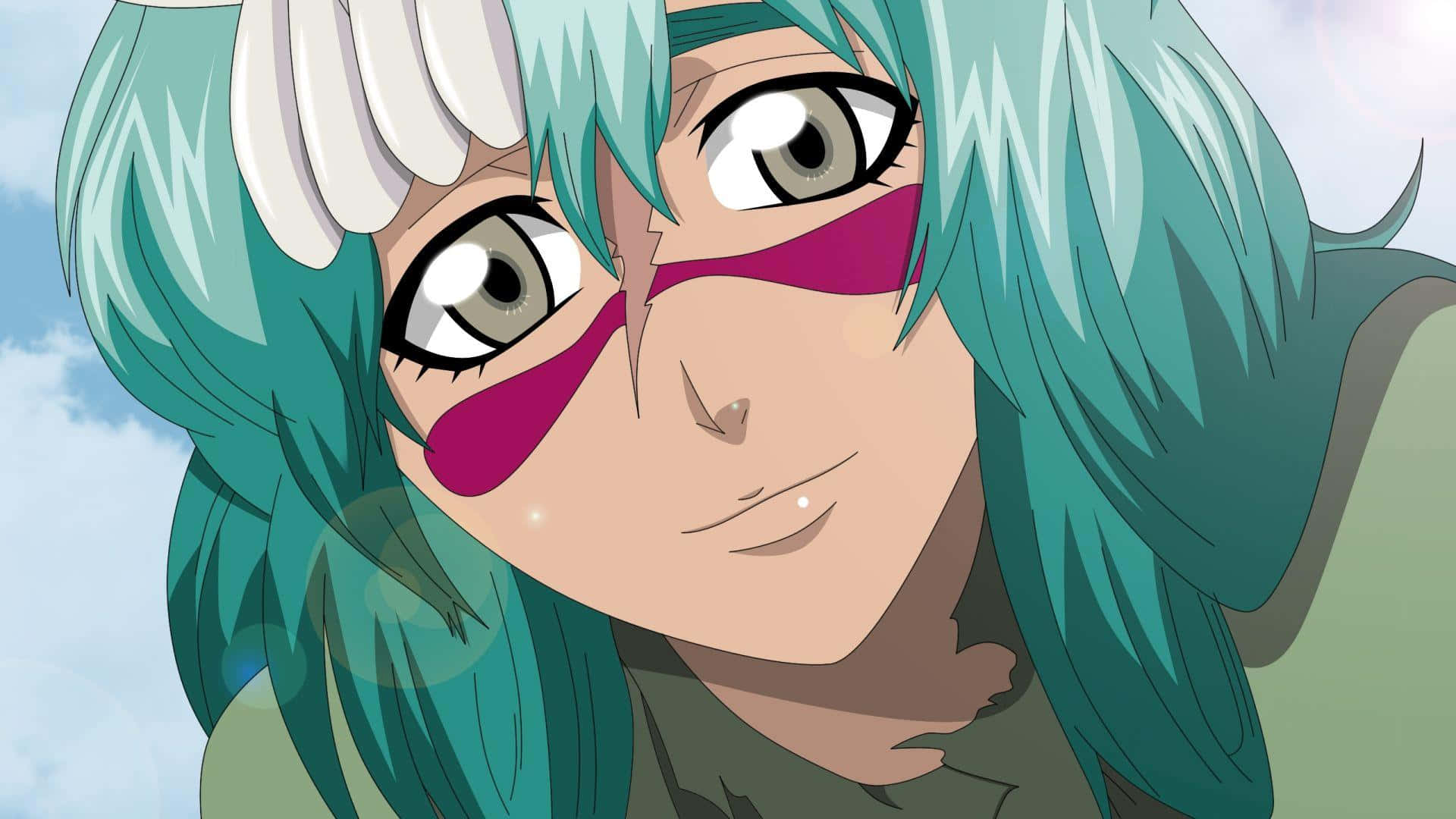 Nelliel Tu Odelschwanck, teal hair, magenta eye markings, Full HD Desktop Wallpaper