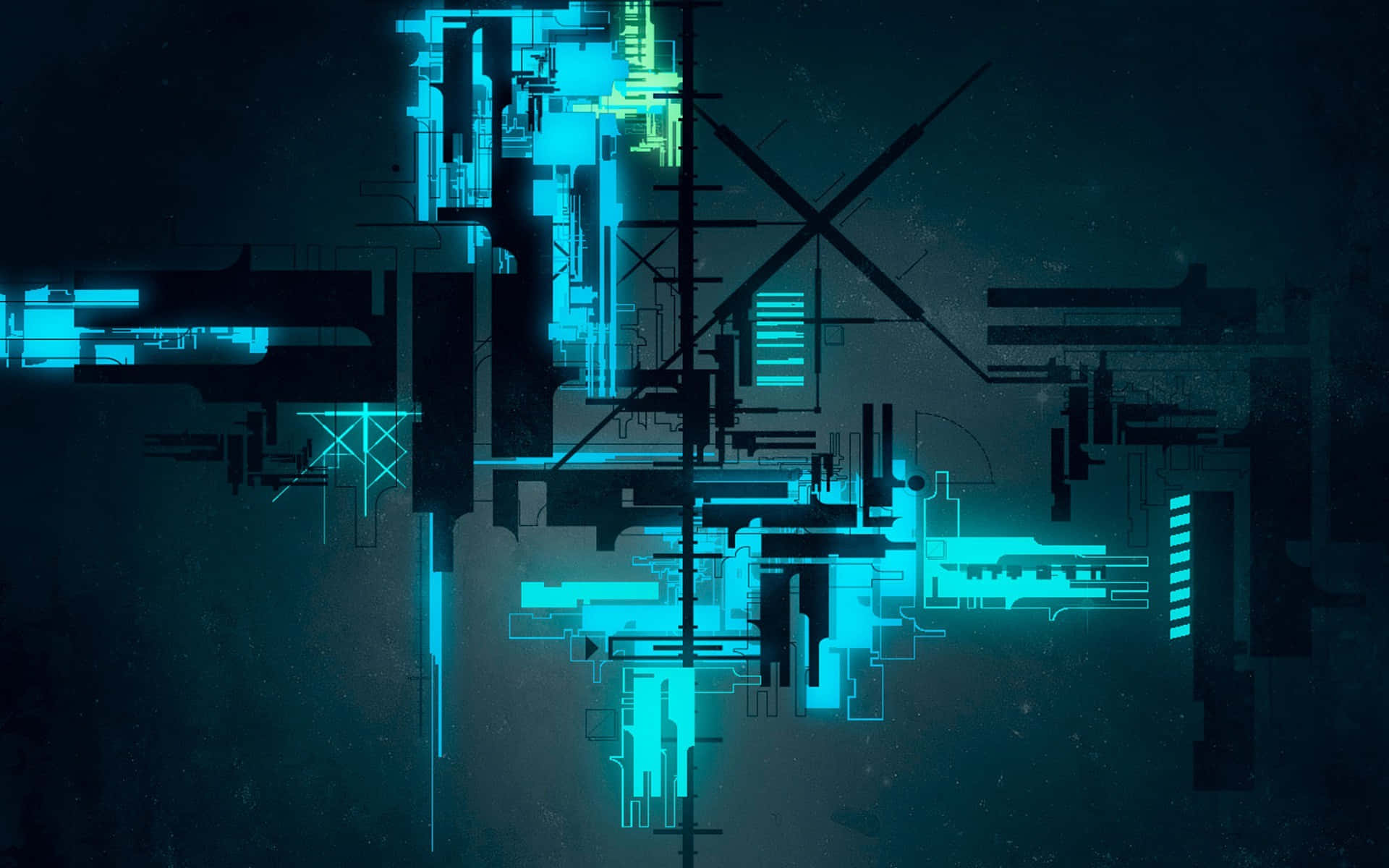 abstract digital circuitry, vibrant cyan, dark textured background, Full HD Desktop Wallpaper