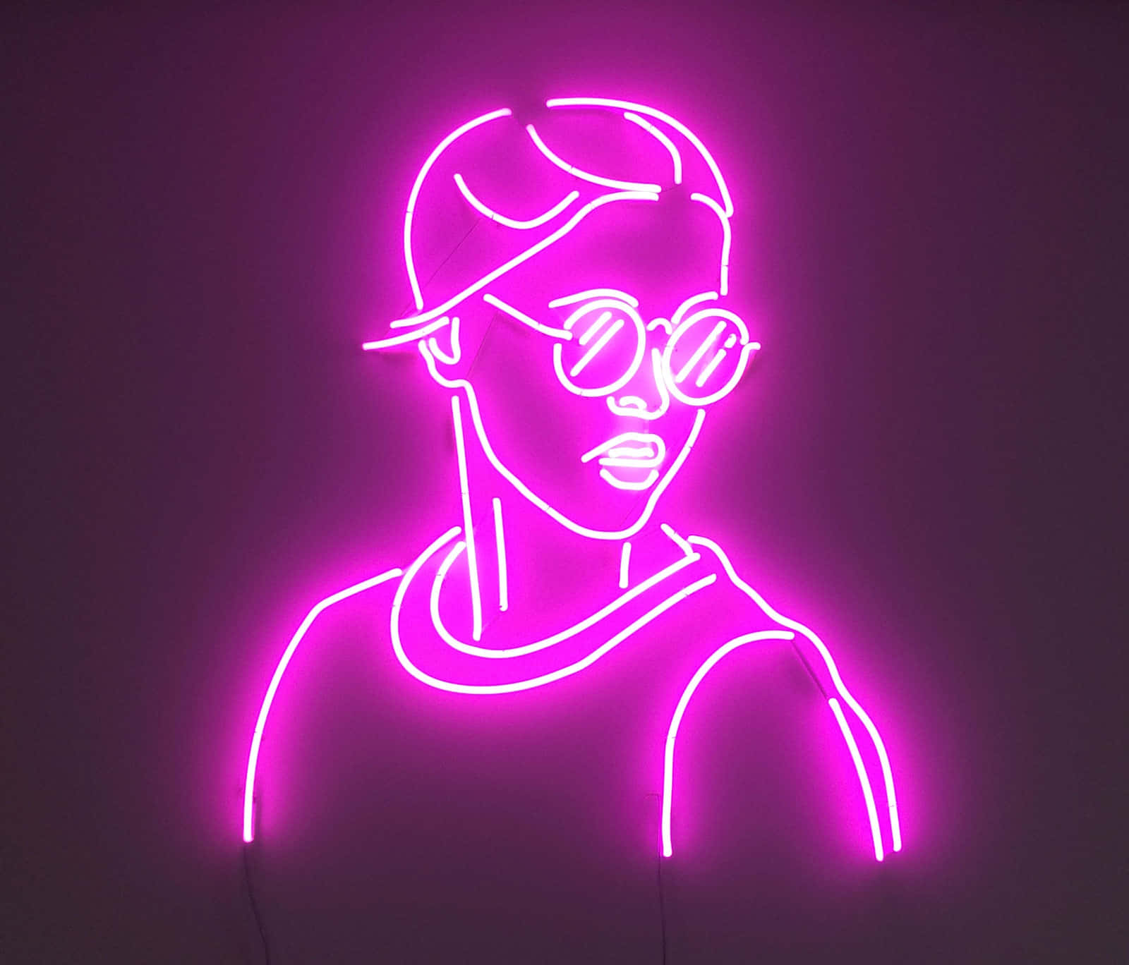 Electric Brilliance, neon art display, pink neon sign, HD Desktop Wallpaper