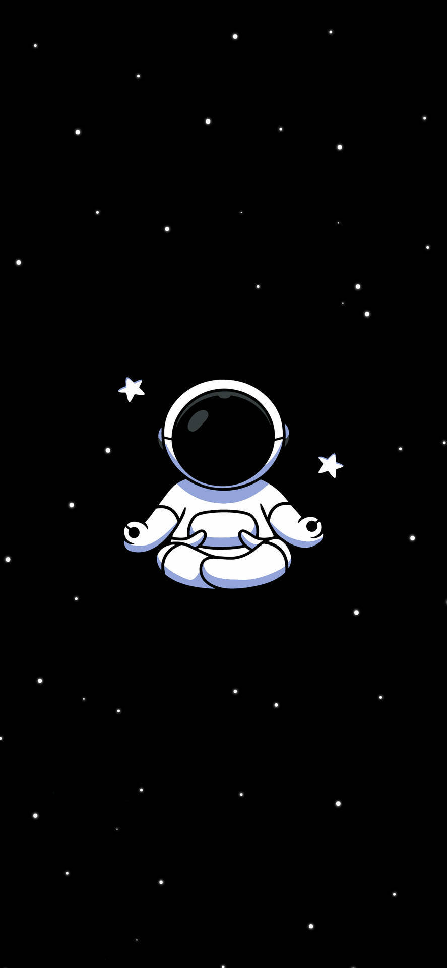 astronaut, stars, starry black void, Full HD Phone Wallpaper
