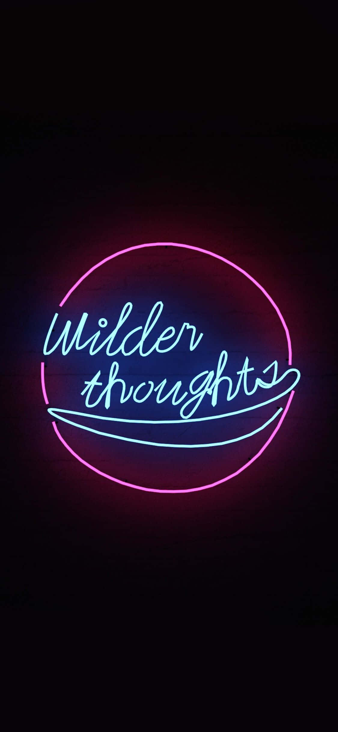 Wilder thoughts, cursive, circular frame, Full HD Phone Wallpaper