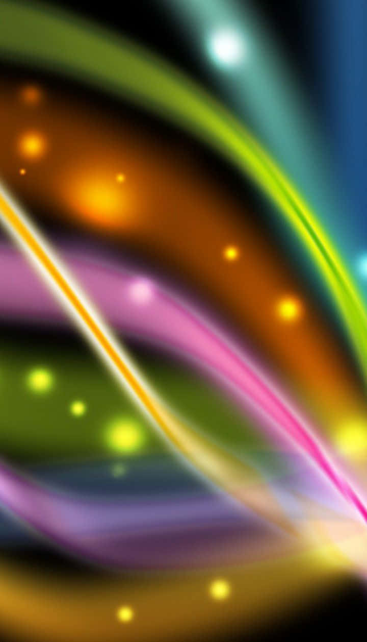 Super HD Neon Colors, vibrant glowing streaks, dark background, SD Phone Wallpaper