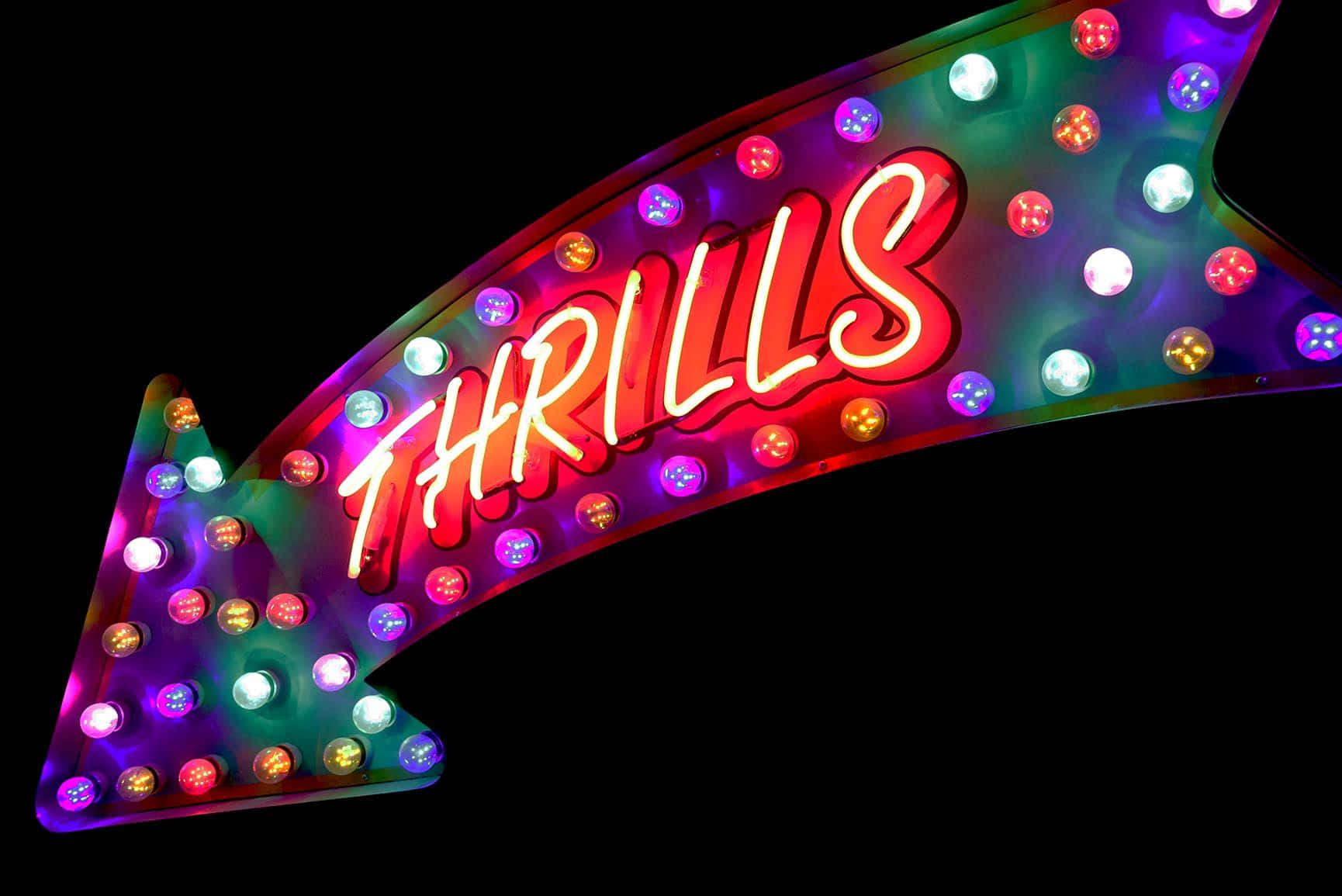 Neon Colors, THRILLS, red, HD Desktop Wallpaper