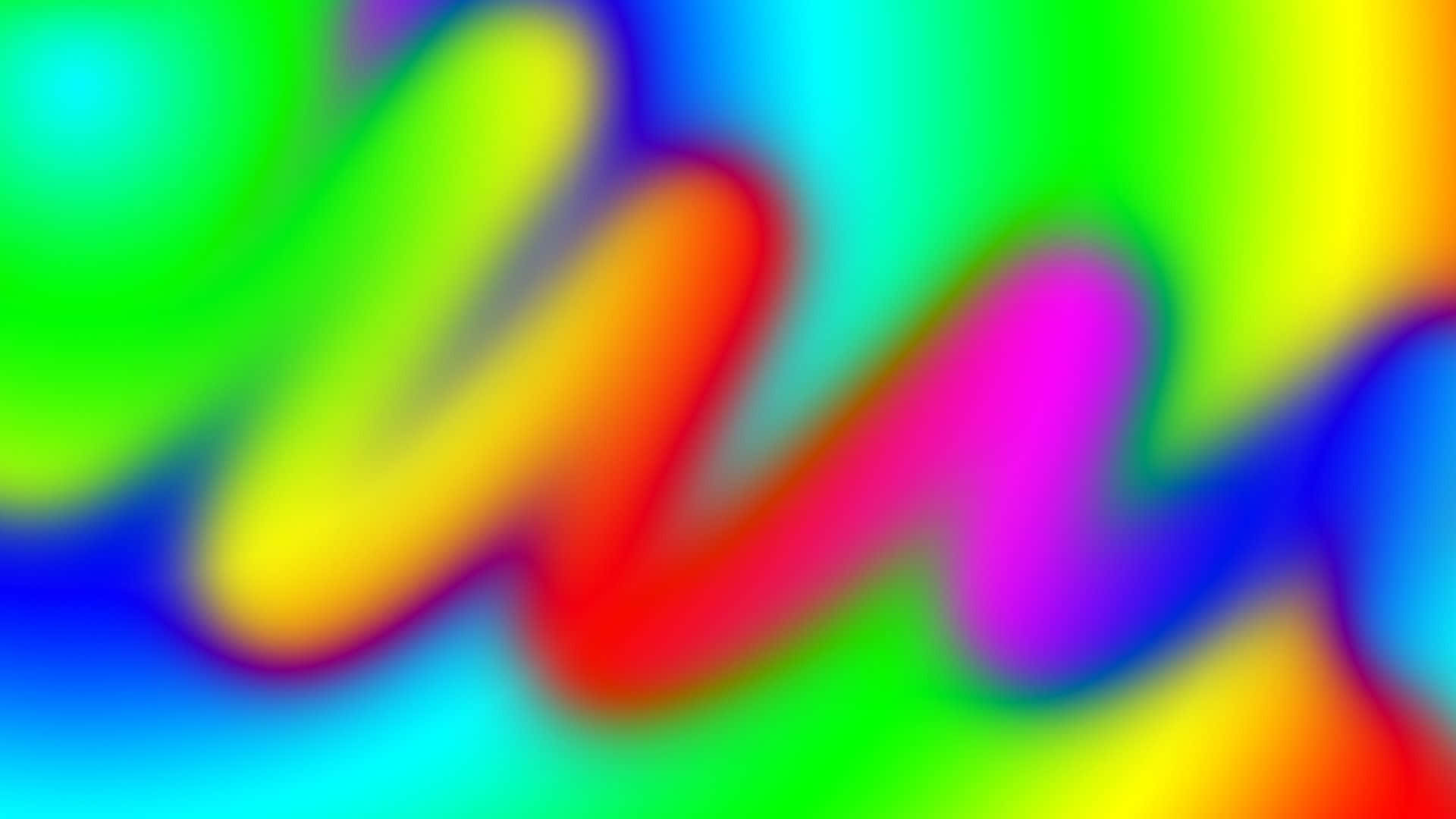 neon lights, rainbow colors, glowing waves, Full HD Desktop Wallpaper