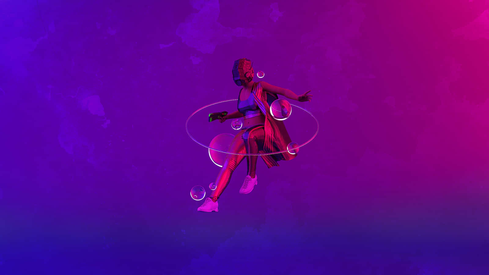 glowing pink, purple hues, floating orbs, HD Desktop Wallpaper
