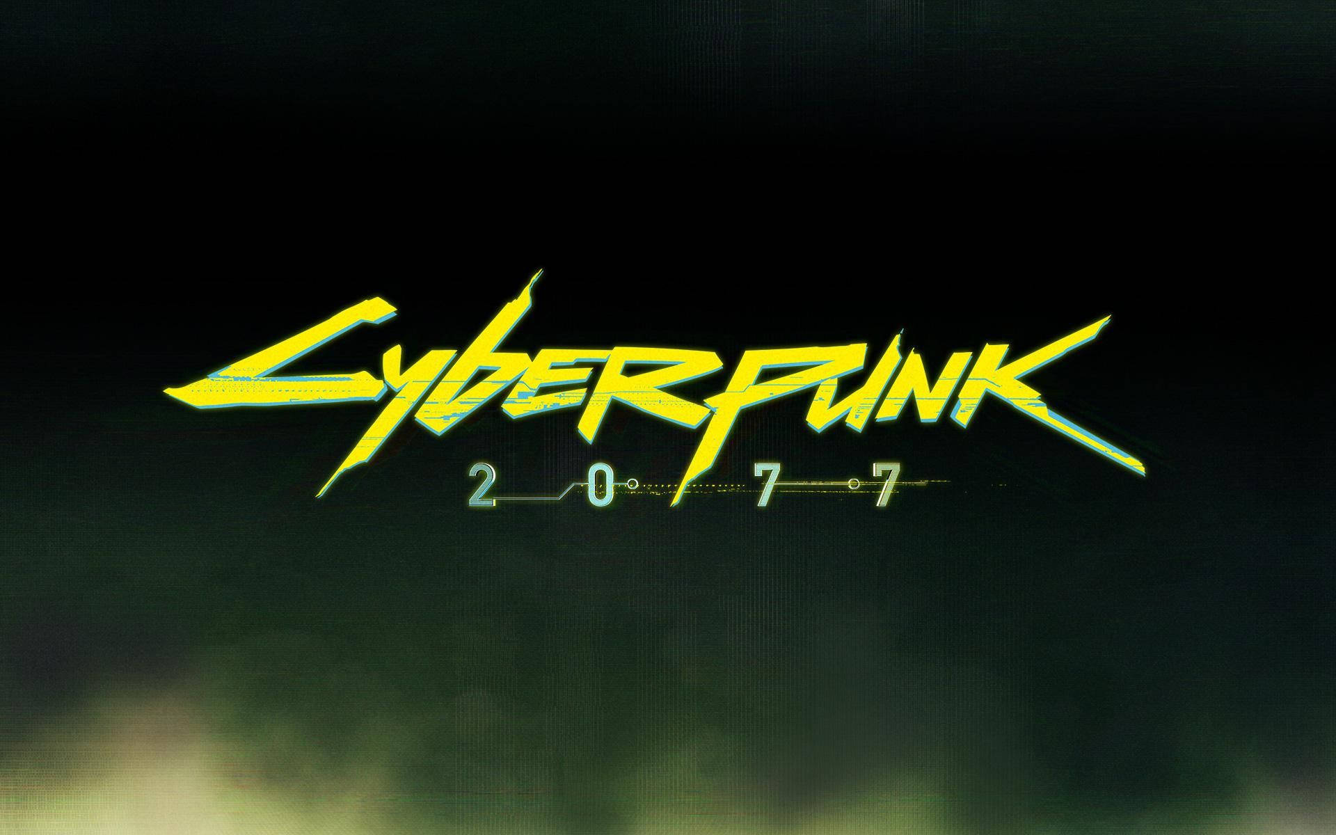 Cyberpunk 2077, neon yellow, dark smoky background, Full HD Desktop Wallpaper