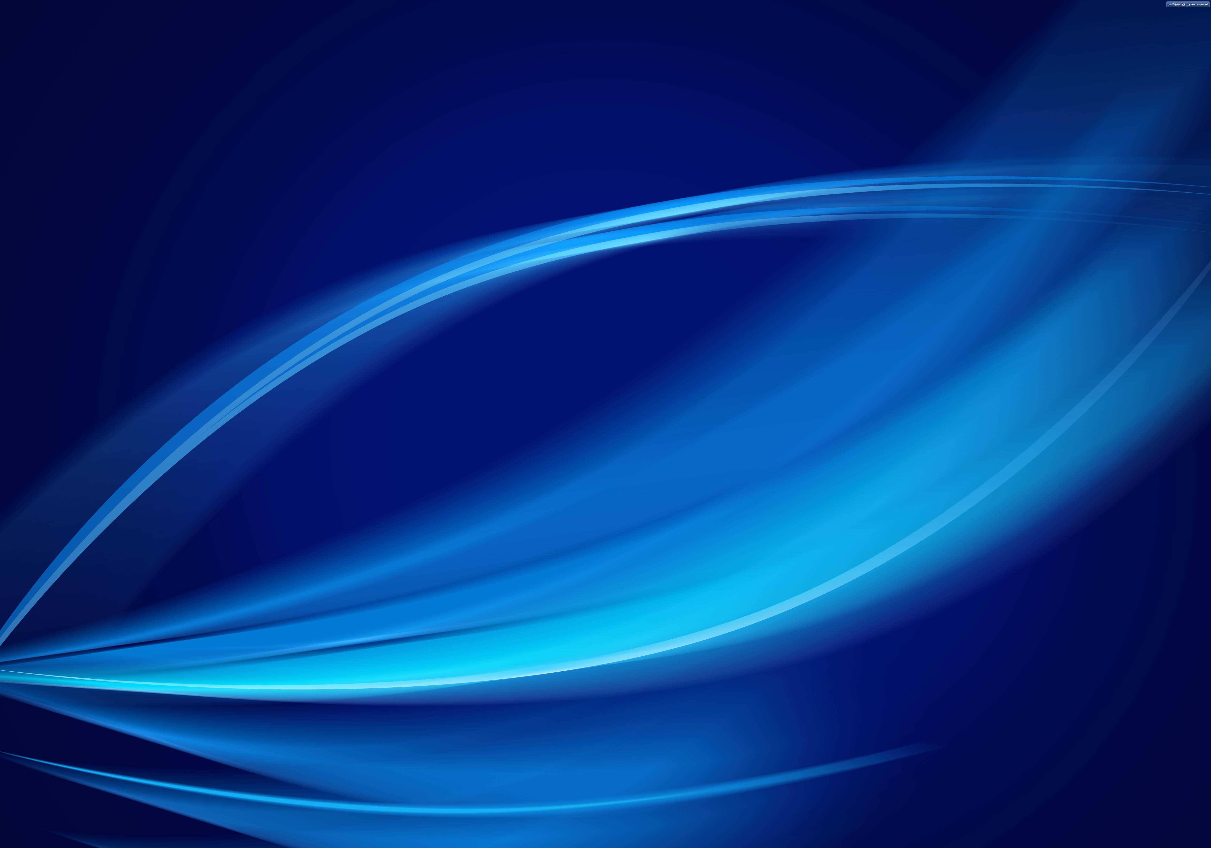 Neon Blue Wave Color Background, glowing blue light streaks, deep navy background, 4K Desktop Wallpaper