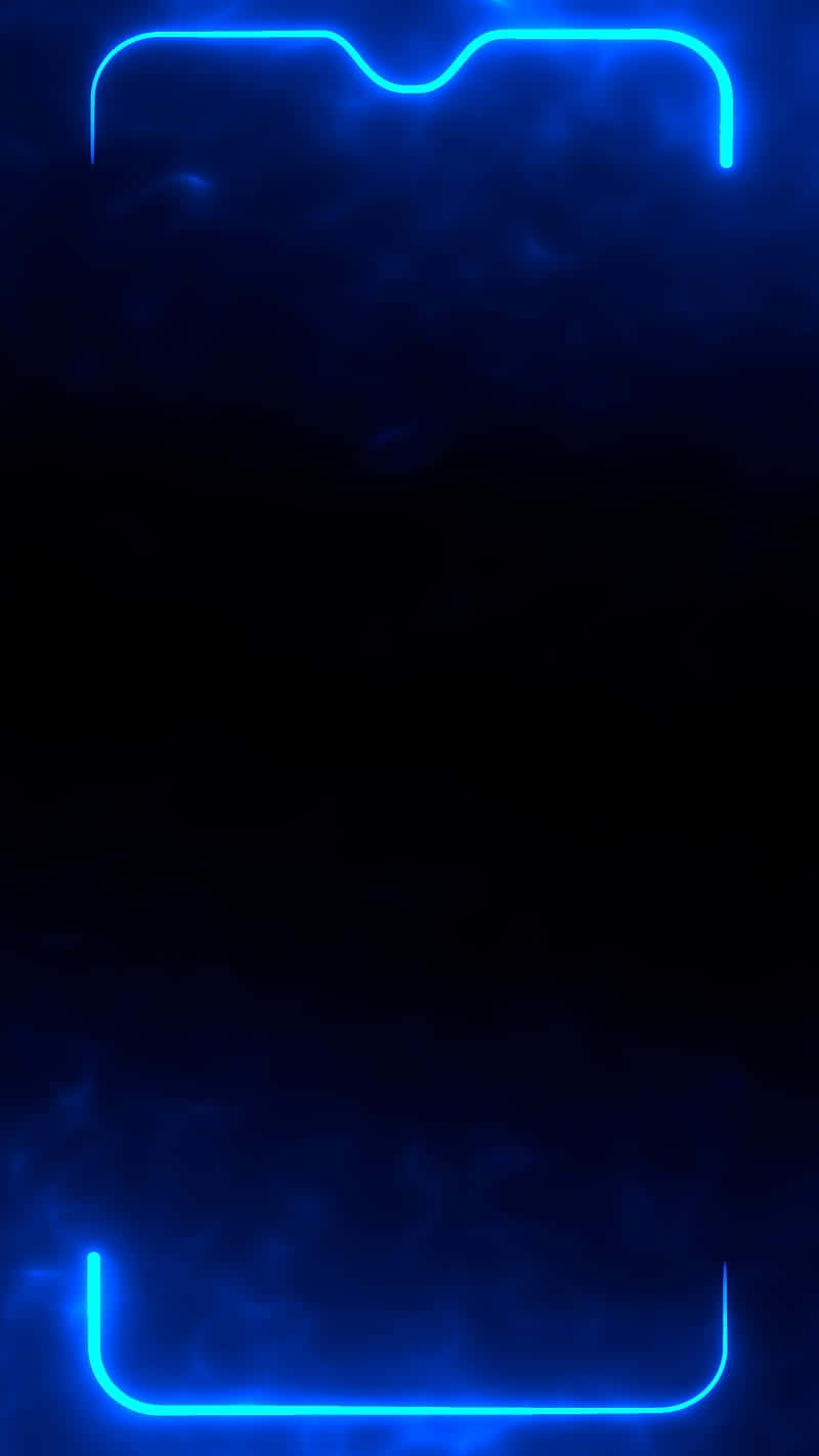 Electric Blue Neon Frame, glowing blue neon frame, curved top and bottom edges, HD Phone Wallpaper