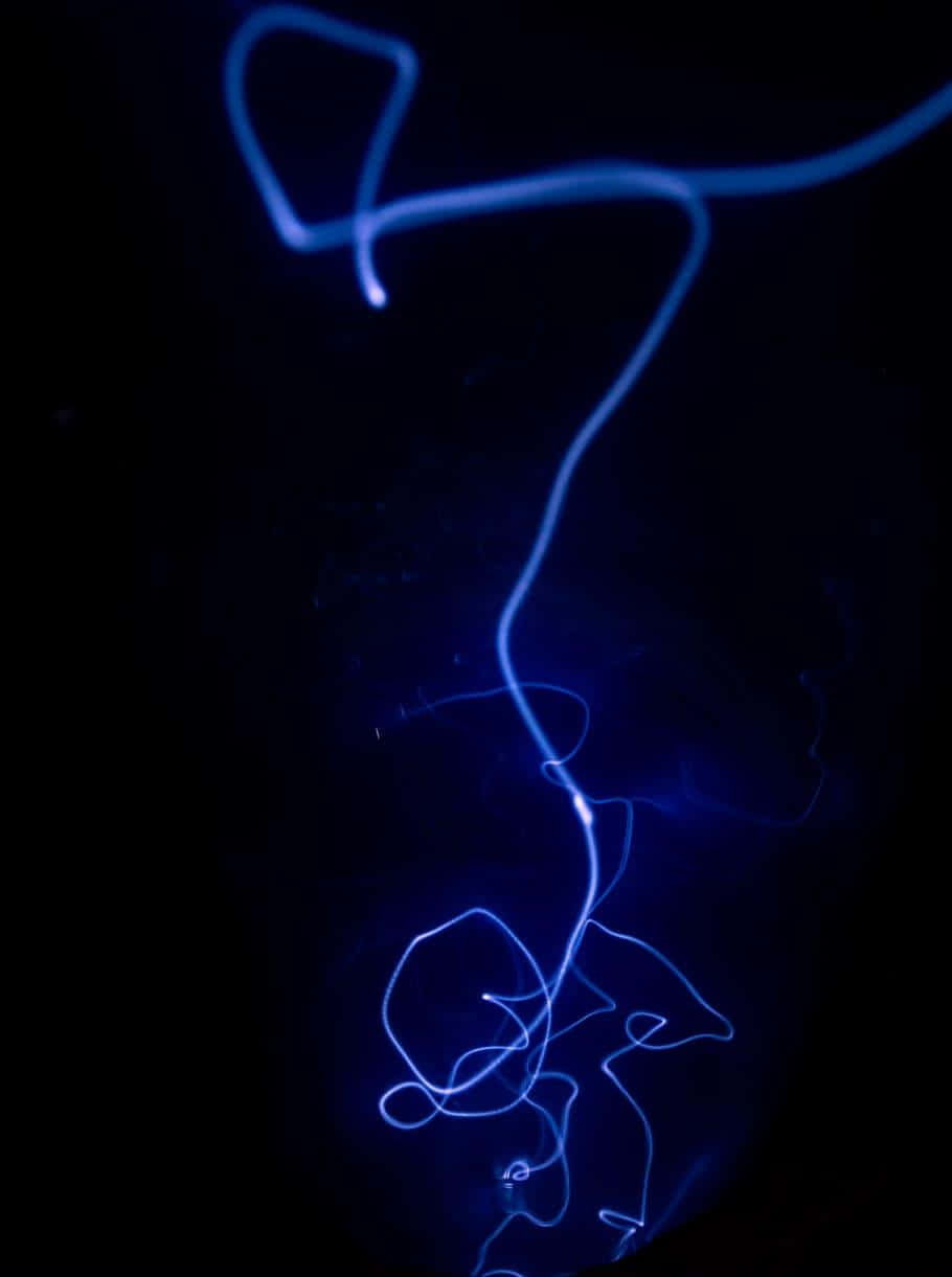 Ethereal blue, deep black void, abstract glow, SD Phone Wallpaper