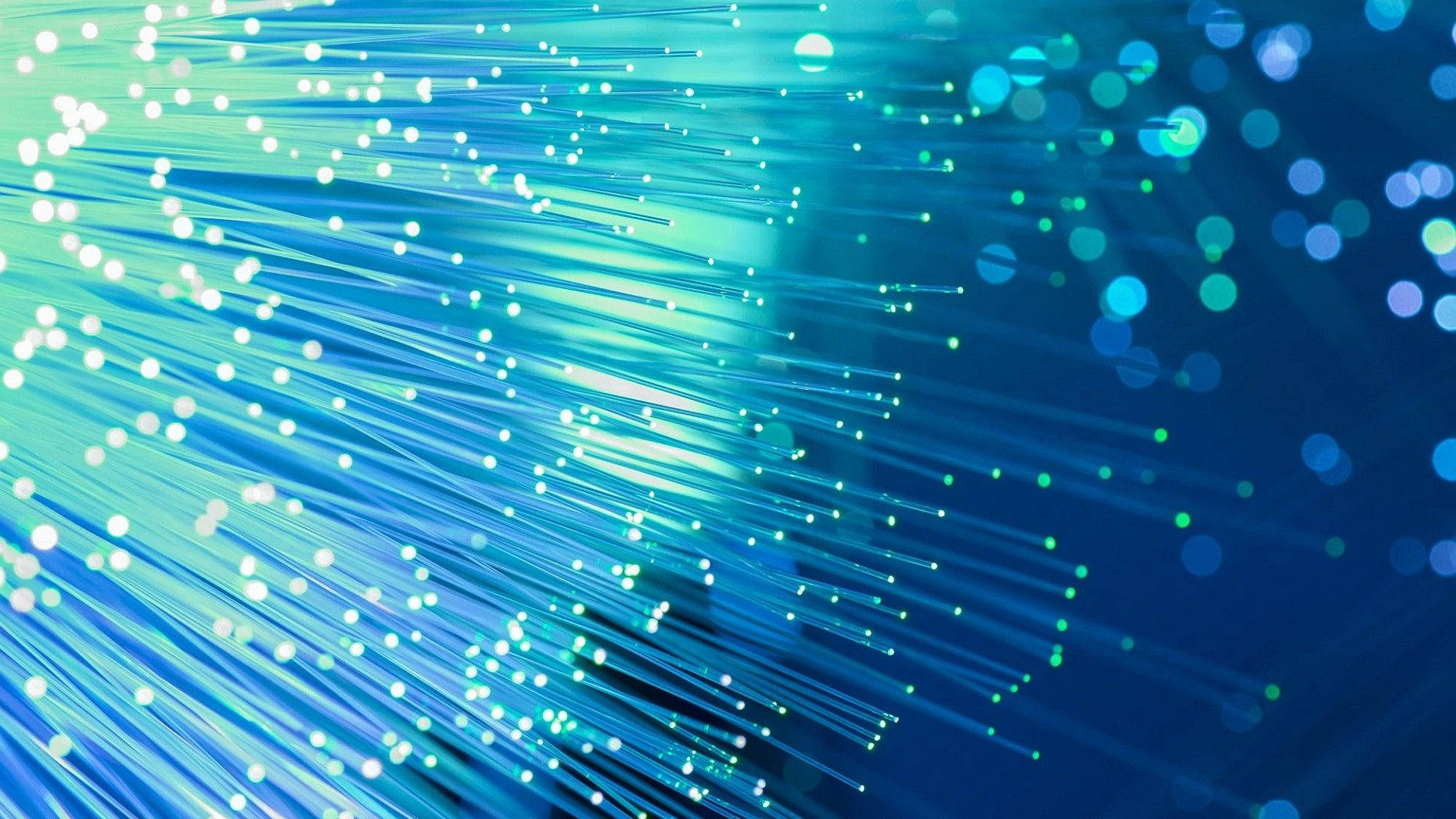technology neon line blue, radiant blue, green fiber optic strands, Full HD Desktop Wallpaper