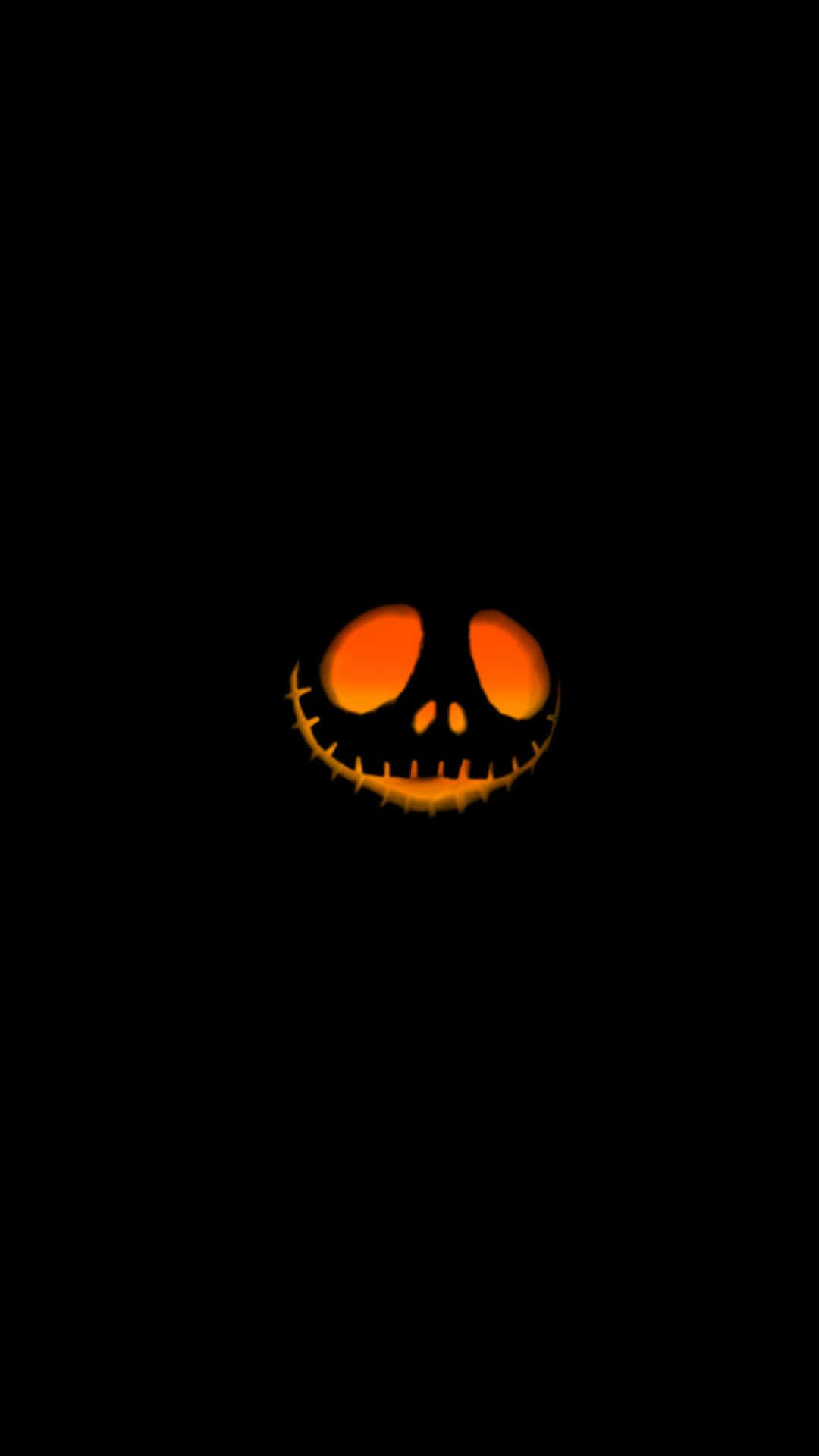 jack skellington, jack-o'-lantern, orange light, Full HD Phone Wallpaper