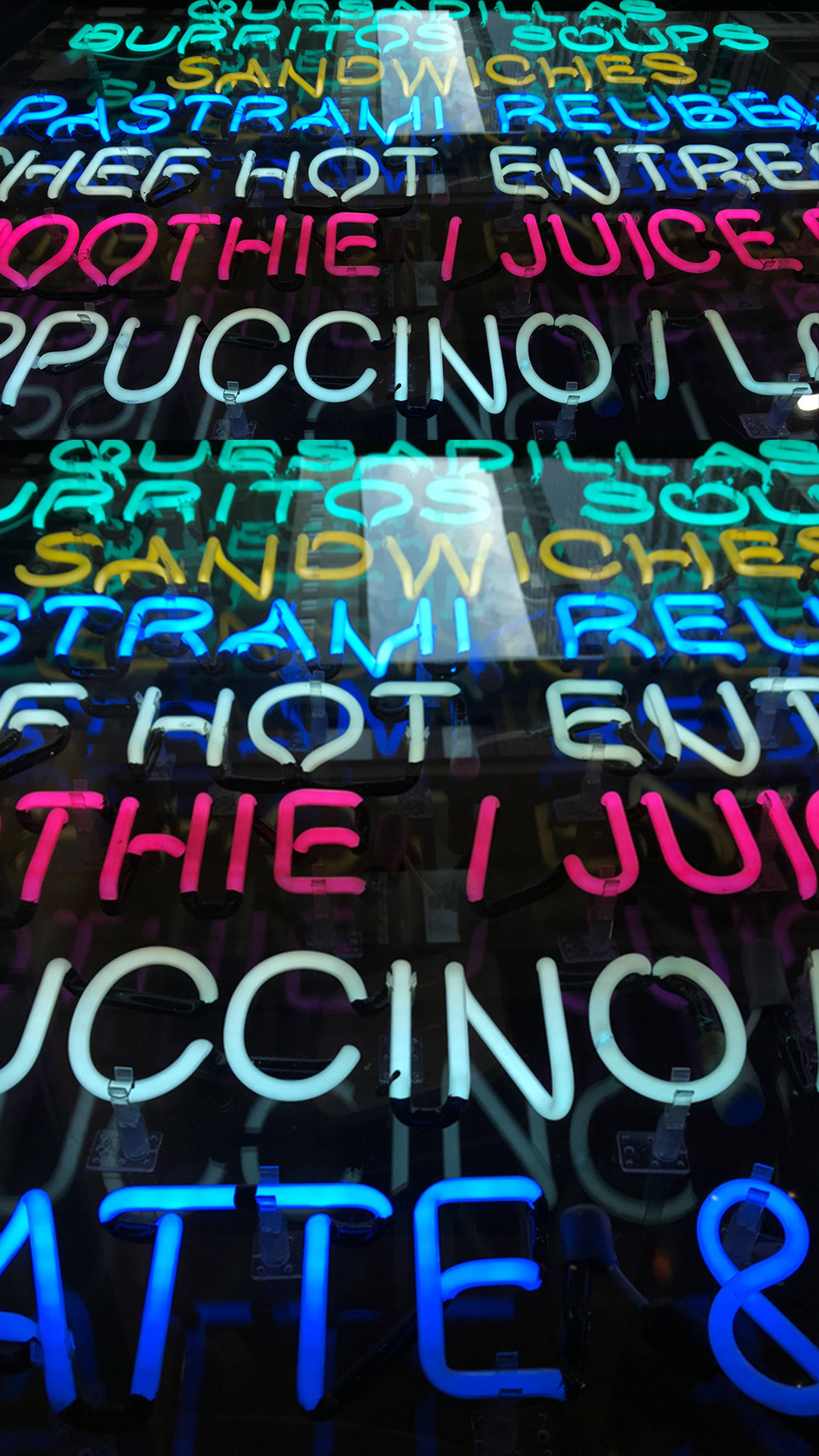 Restaurant Menu, Neon, iPhone, 2K Phone Wallpaper