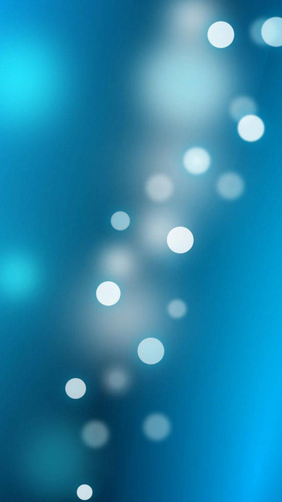 Blue Sparkles Neon iPhone, gradient blue background, soft glowing orbs, SD Phone Wallpaper