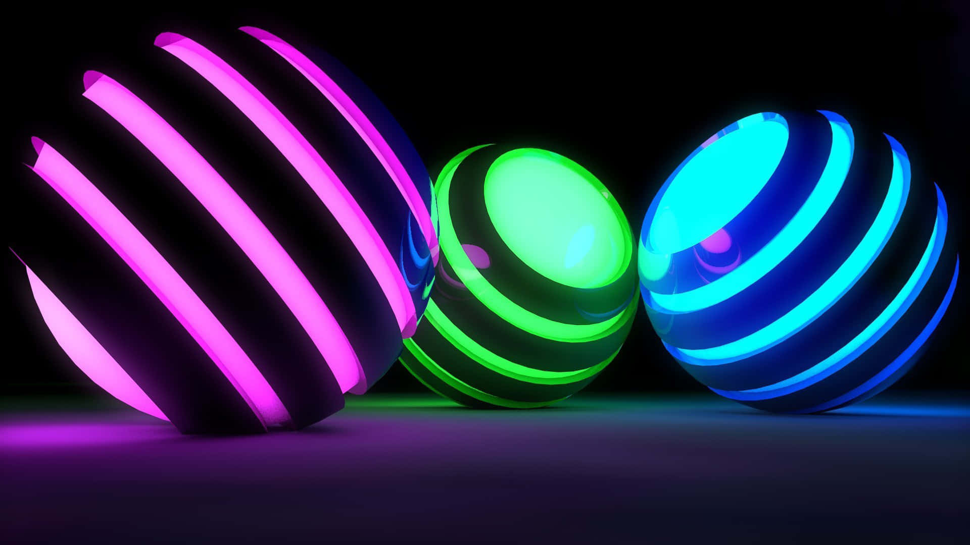 neon stripes, purple, green, Full HD Desktop Wallpaper