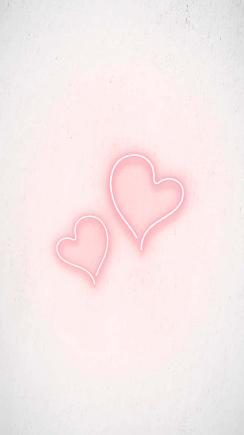 neon heart, pink neon hearts, glowing pink neon hearts, HD Phone Wallpaper