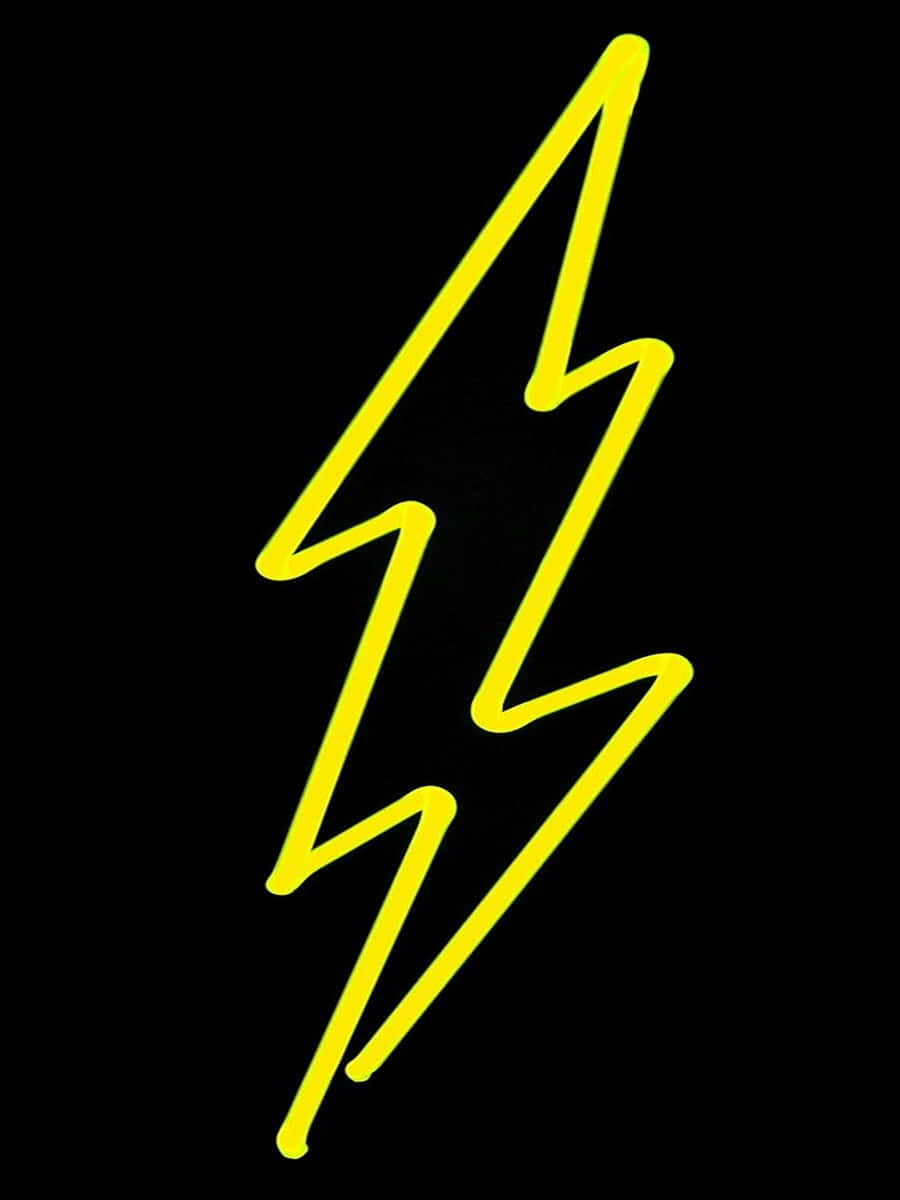 Neon Lightning, yellow, black, SD Phone Wallpaper