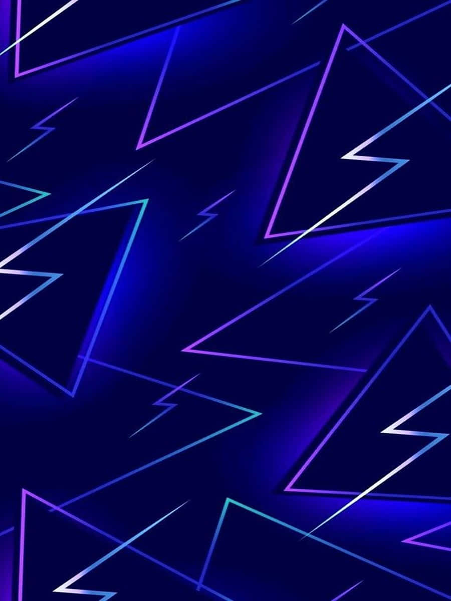 Neon Lightning, neon blue, purple, SD Phone Wallpaper