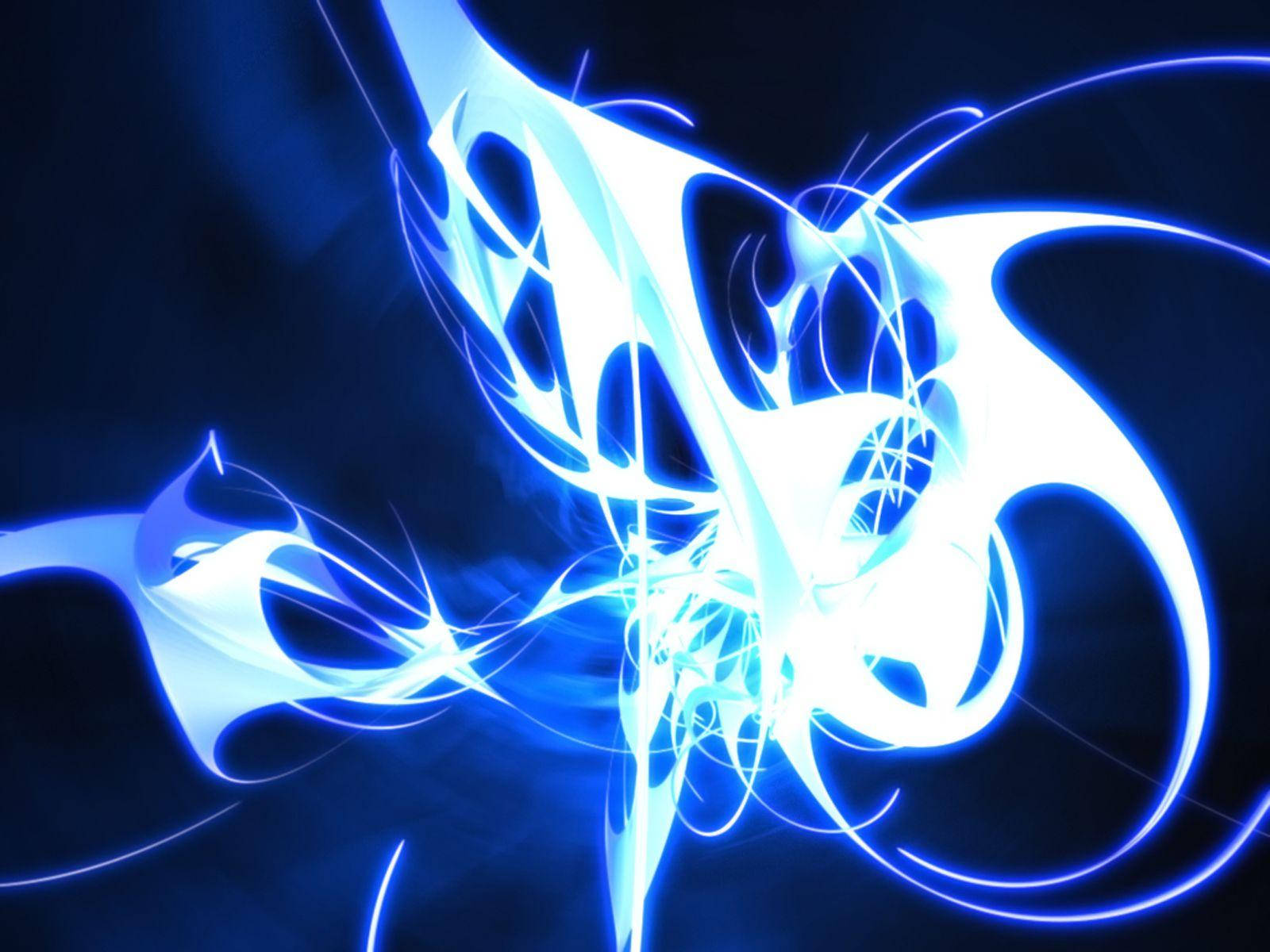 Neon Lightning, electric blue, dark background, HD Desktop Wallpaper